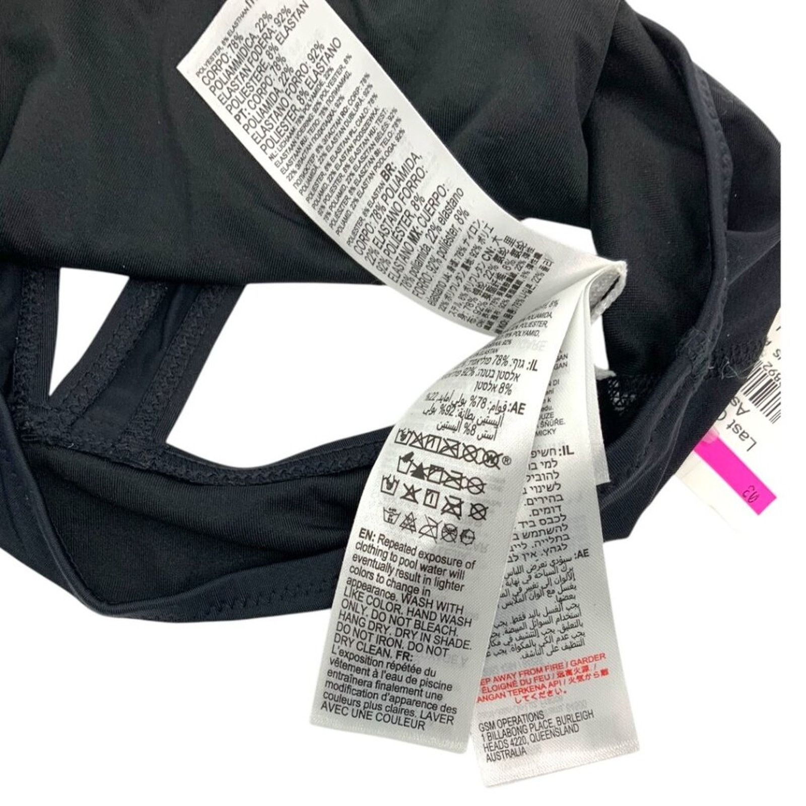 Billabong Billabong High Neck Bikini Top Black Medium NWOT $79 MSRP Size M / US 6-8 / IT 42-44 - 9 Thumbnail