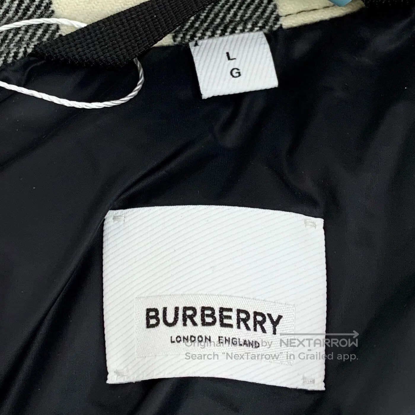 Burberry Burberry Black checkered stand collar zip-up long-sleeve d Size US L / EU 52-54 / 3 - 5 Thumbnail