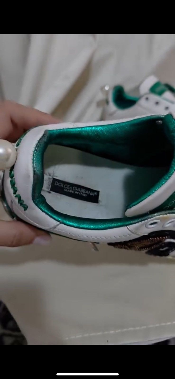 Dolce & Gabbana 👟 Dolce & Gabbana Inspired Custom Patch Sneakers (Replica) Size US 7 / IT 37 - 6 Thumbnail