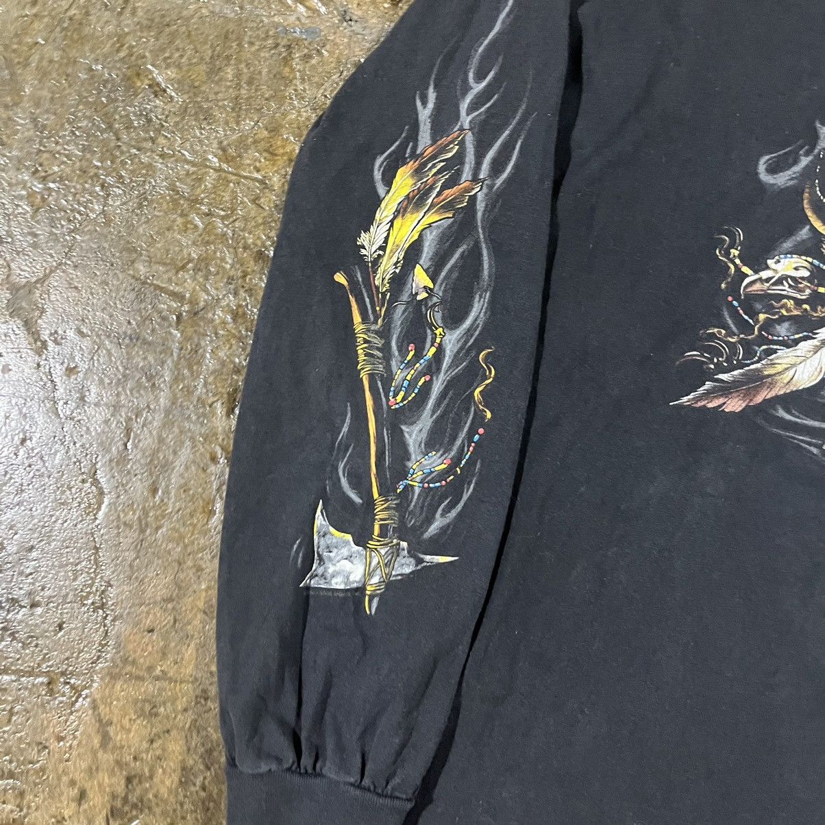 Affliction × JNCO × Vintage Crazy Y2K JNCO Style Skull Grunge Skater Longsleeve Shirt Size US XL / EU 56 / 4 - 3 Thumbnail
