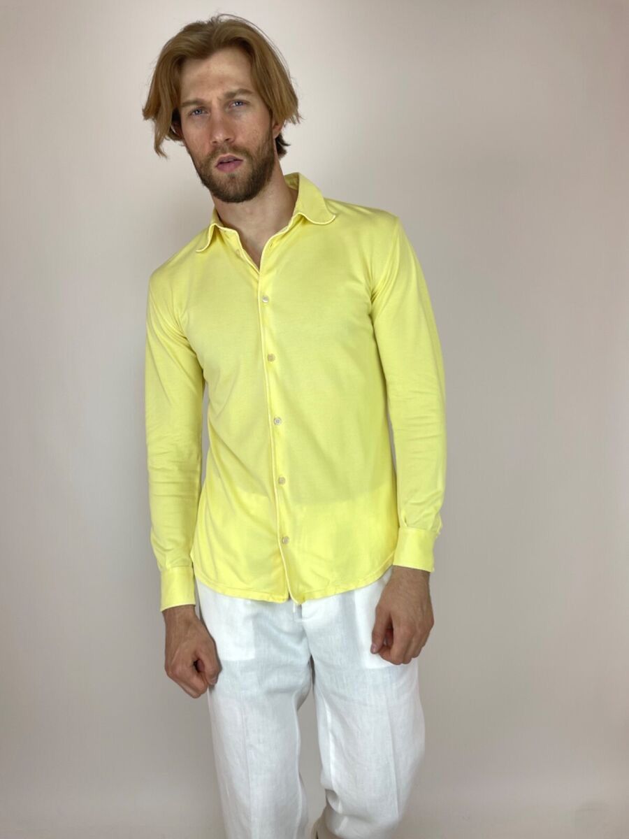 Fedeli FEDELI stretching Shirt Long Sleeve Mens size 48 Size US M / EU 48-50 / 2 - 1 Thumbnail