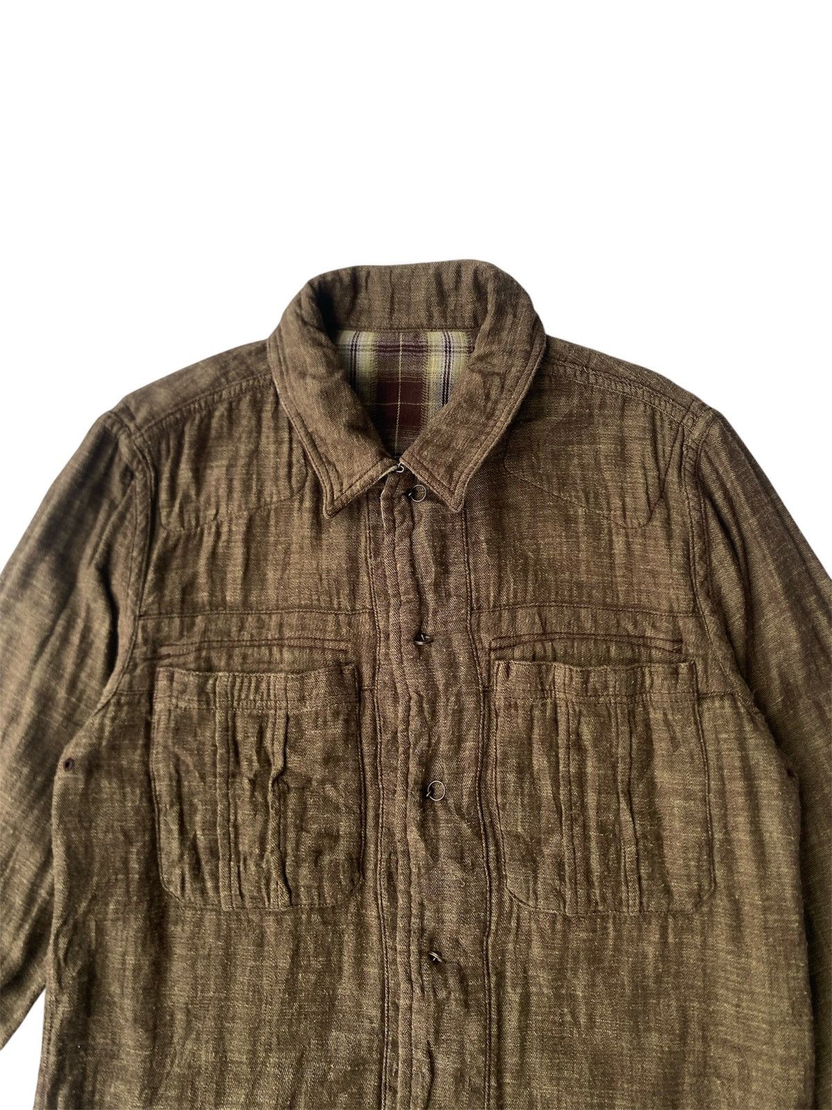 Nigel Cabourn Nigel Cabourn Reversible Flannel Plaid Pattern Shirt Size US S / EU 44-46 / 1 - 12 Thumbnail