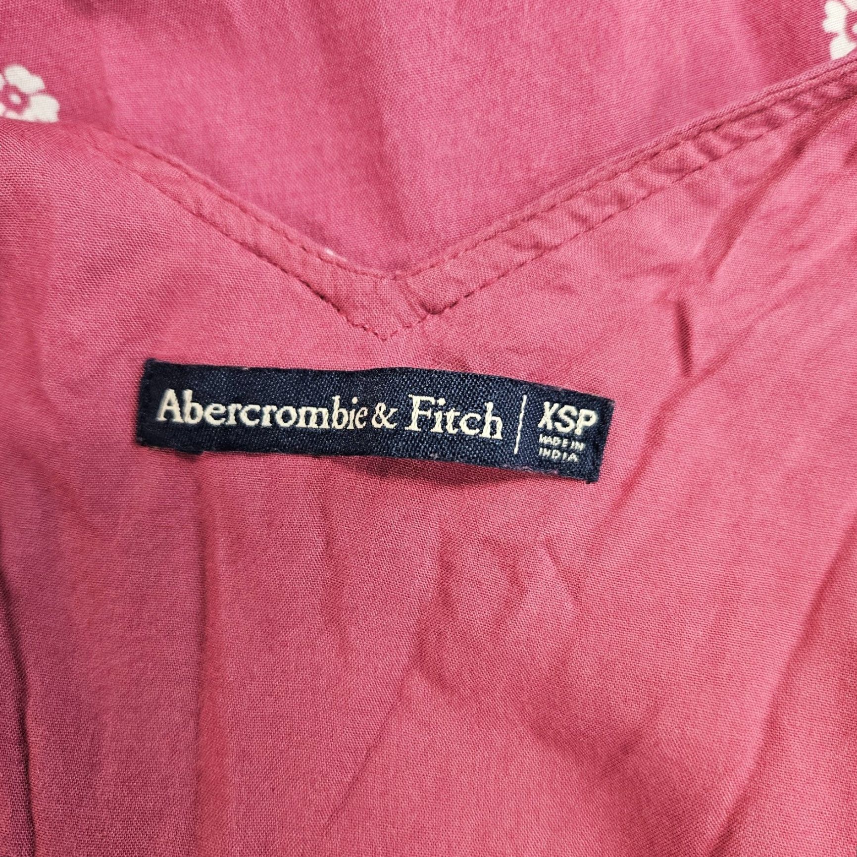 Abercrombie & Fitch Abercrombie & Fitch Womens Wrap Dress Sz XSP Pink White Floral Sleeveless Size XS / US 0-2 / IT 36-38 - 6 Thumbnail