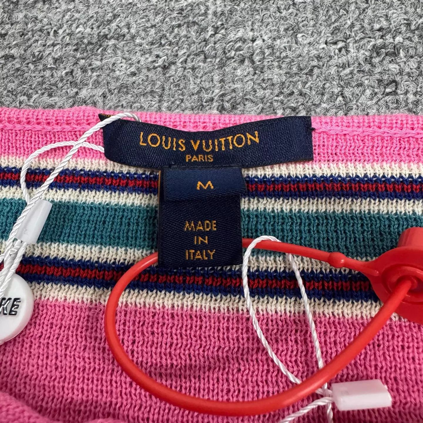 Louis Vuitton LV pink stripe bell sleeves short knit top M Size M / US 6-8 / IT 42-44 - 5 Thumbnail