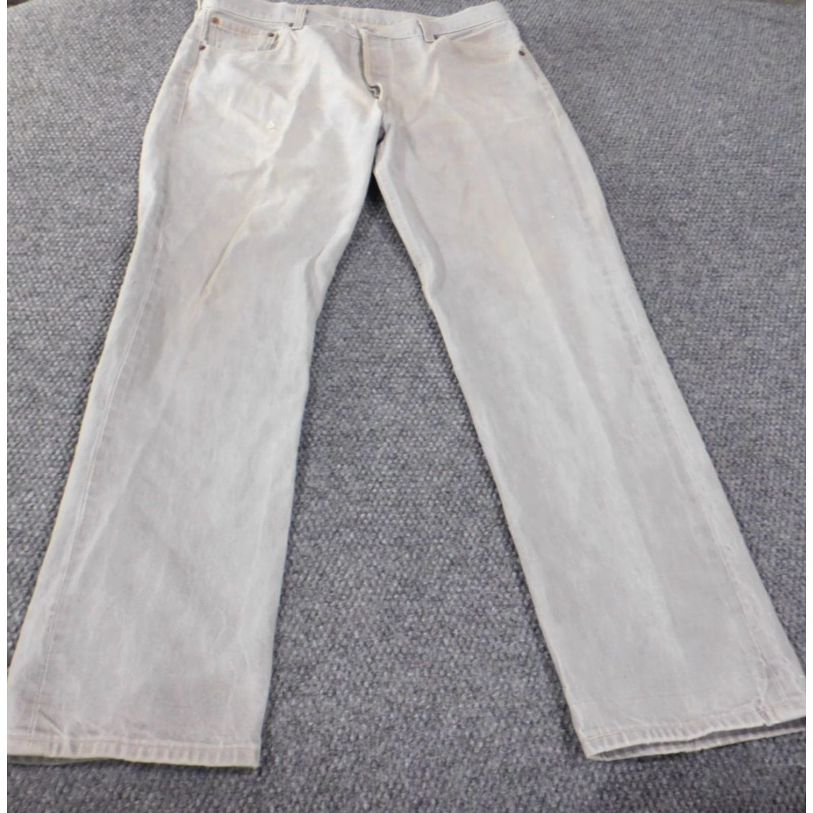 Levi's Levis 501 Jeans Mens 38x32 Gray Denim Straight Fit Retro Classic 501 Model Zipper Pocket Inseam 32" Regular Rise Mid Size US 38 / EU 54 - 2 Thumbnail