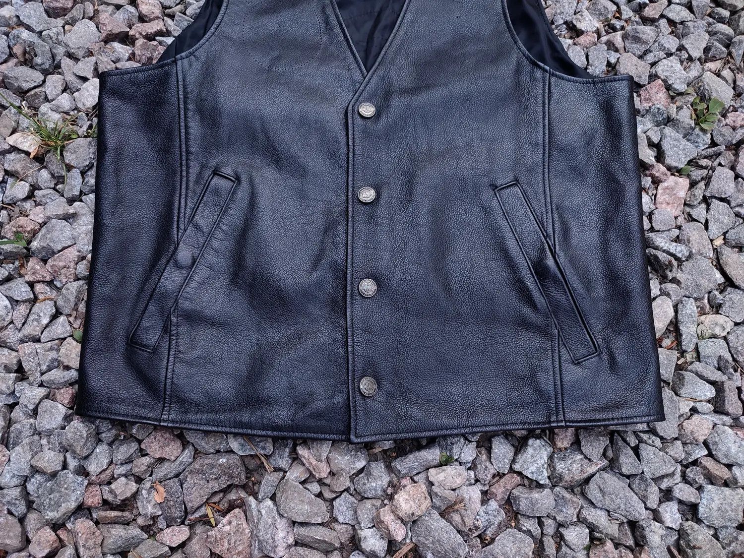 Harley Davidson Harley Davidson Vintage Leather Biker Vest Size US L / EU 52-54 / 3 - 4 Thumbnail
