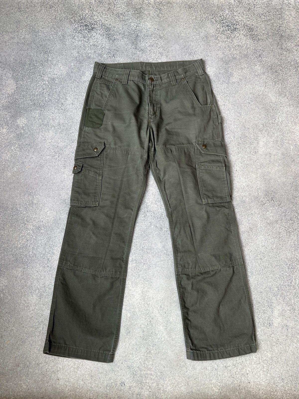 Carhartt × Vintage Vintage CARHARTT RELAXED RIPSTOP CARGO DOUBLE KNEE PANTS Size US 34 / EU 50 - 3 Thumbnail
