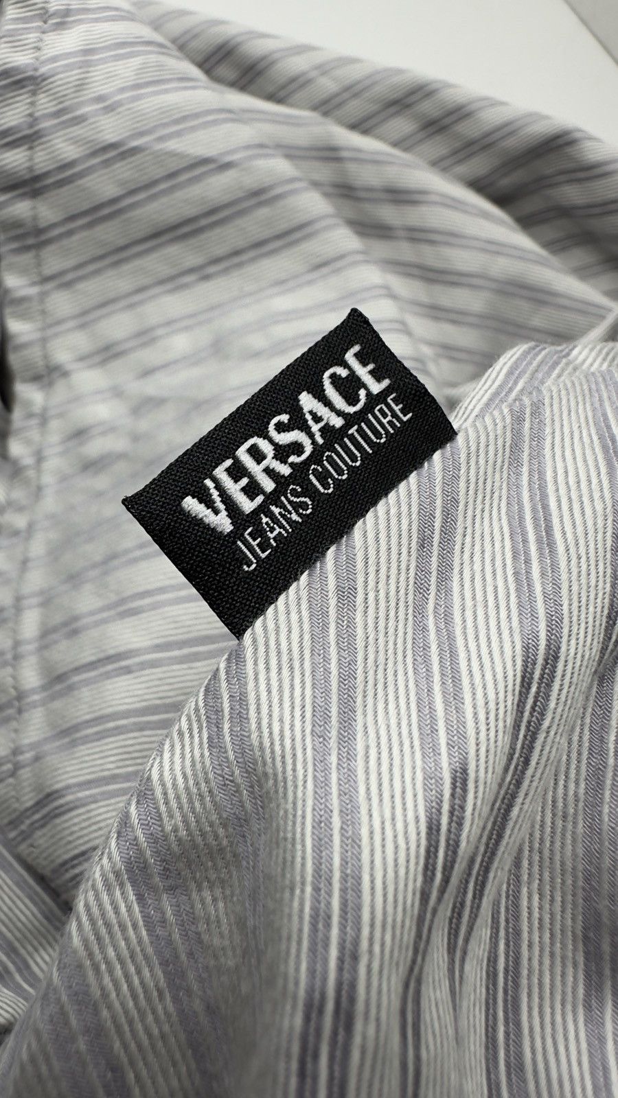 Versace Jeans Couture Versace Jeans Couture Striped Shirt – Grey L Size US L / EU 52-54 / 3 - 11 Thumbnail