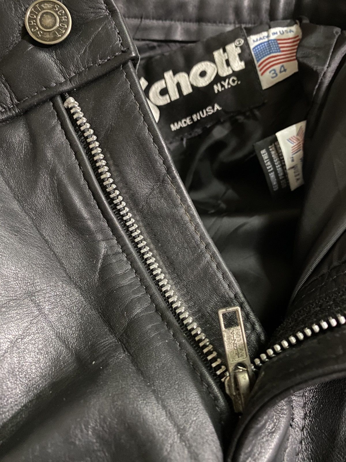 Schott Vintage Schott Leather Pants Size US 34 / EU 50 - 9 Thumbnail