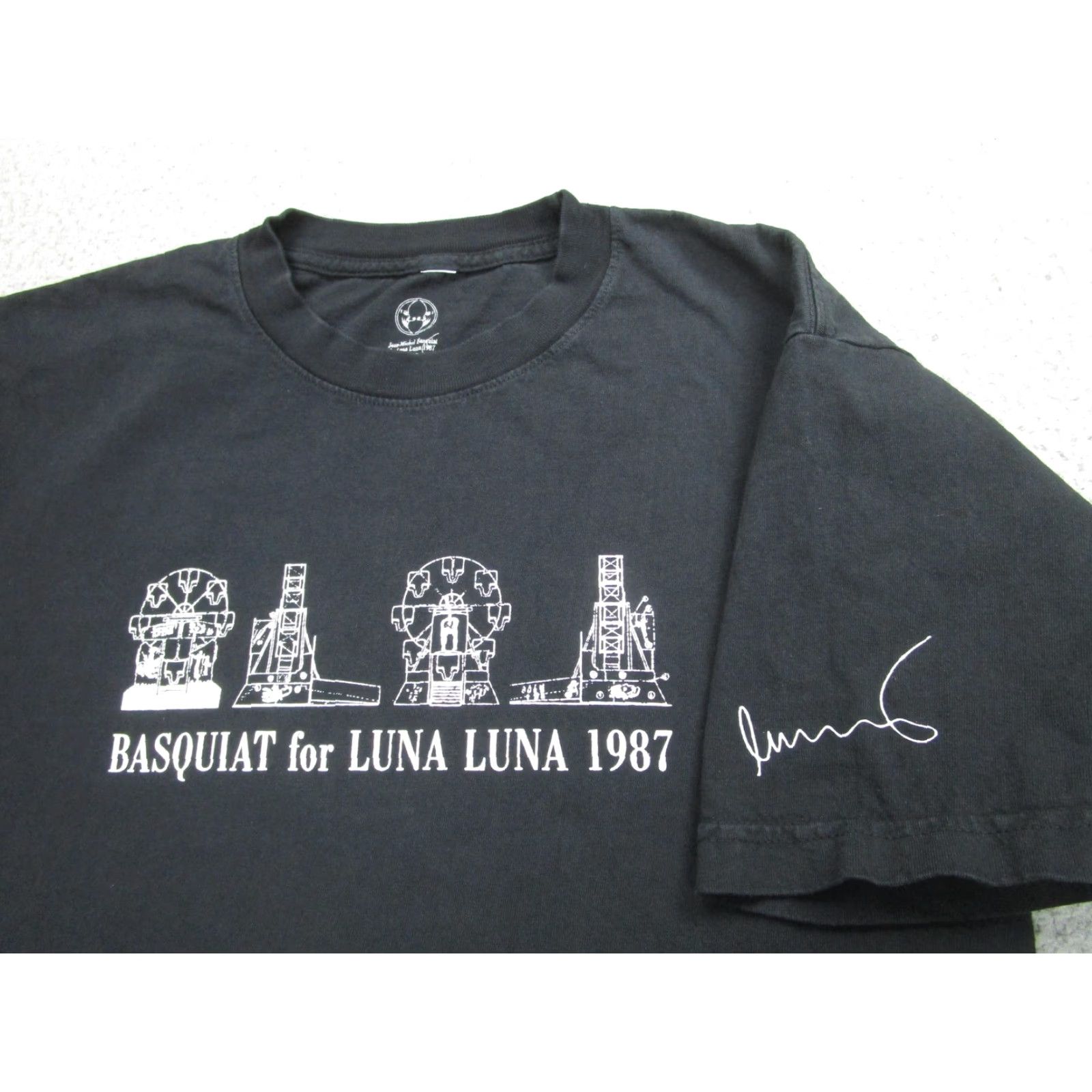 Vintage VINTAGE Jean-Michel Basquiat Luna Luna Shirt Mens Small Black 1987 Art Graphic Tee Mens S Black Basquiat 1987 Art Merch Size US S / EU 44-46 / 1 - 3 Thumbnail