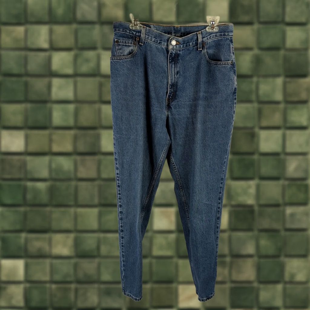 Levi's Levi's 550 Jeans Women Size 16 M High Rise Tapered Relaxed Fit Mom Jeans Blue 100% Cotton Denim Beige? Size 38" / US 16 / IT 52 - 1 Thumbnail