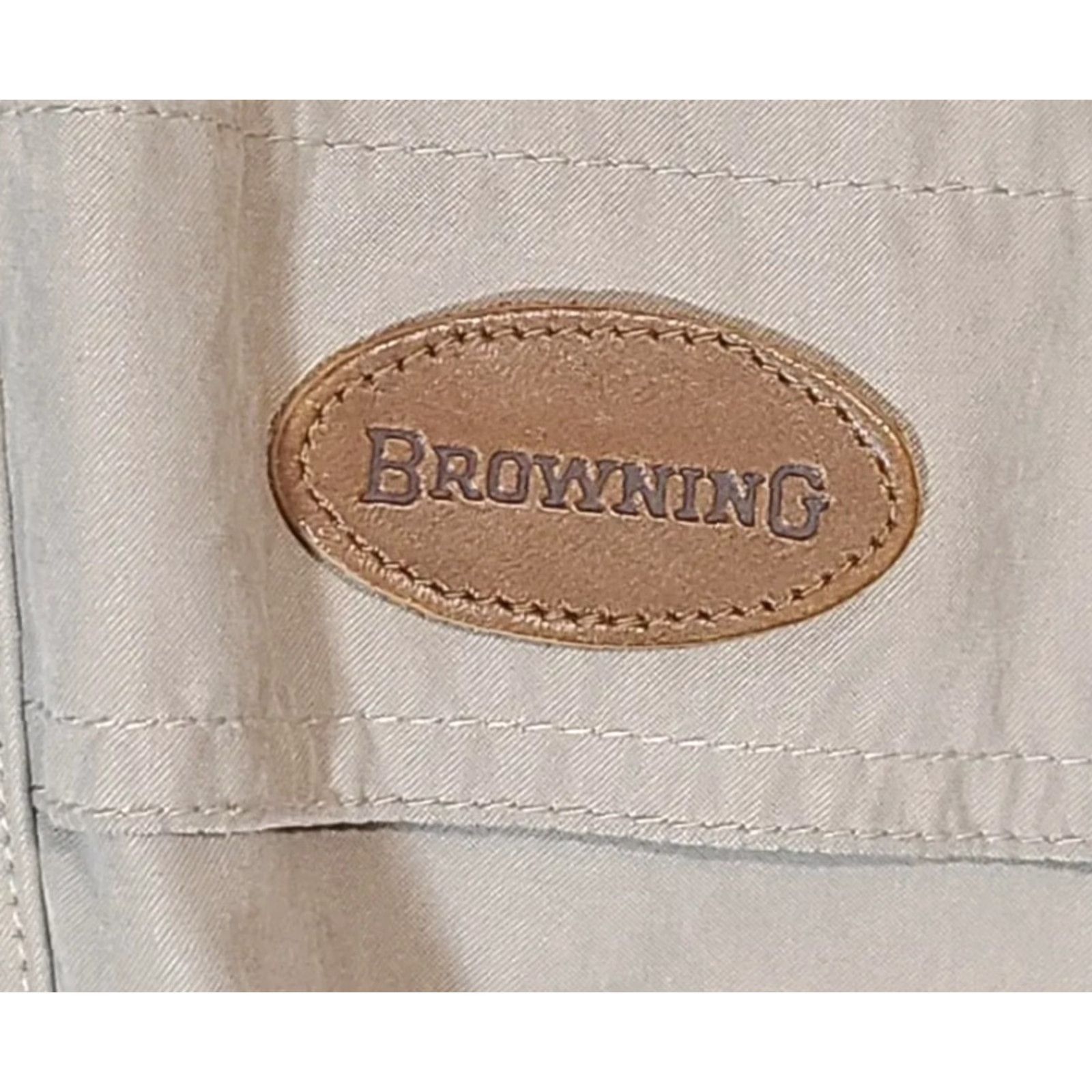 Vintage Browning Firearms vented Casual full zip Bomber Jacket Men's sz Large poly/nylon Jacket Mens Regular Size L Brown Vintage Size US L / EU 52-54 / 3 - 7 Thumbnail
