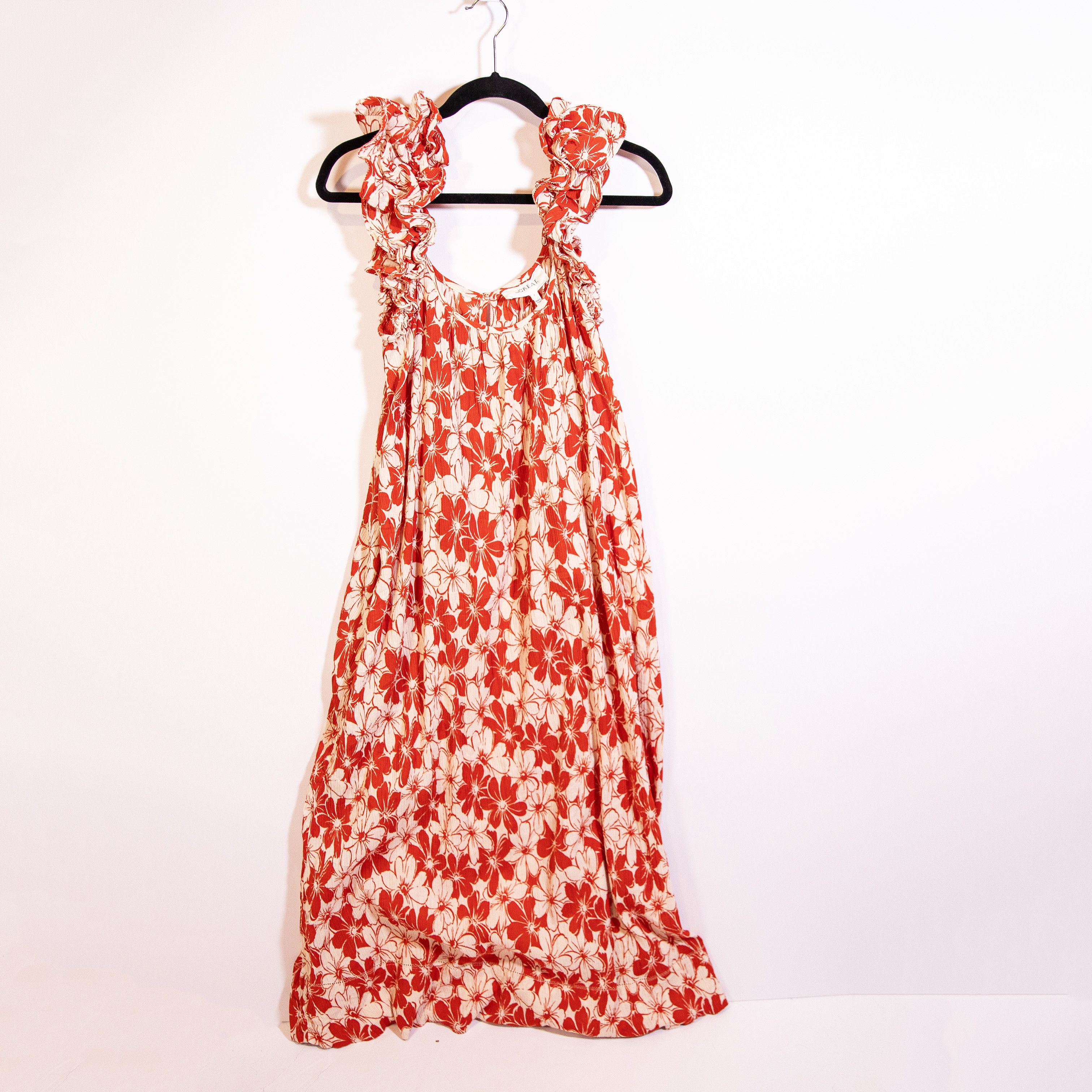 THE GREAT The Great Cascade Dress Crepe Ruffle Size M / US 6-8 / IT 42-44 - 1 Thumbnail