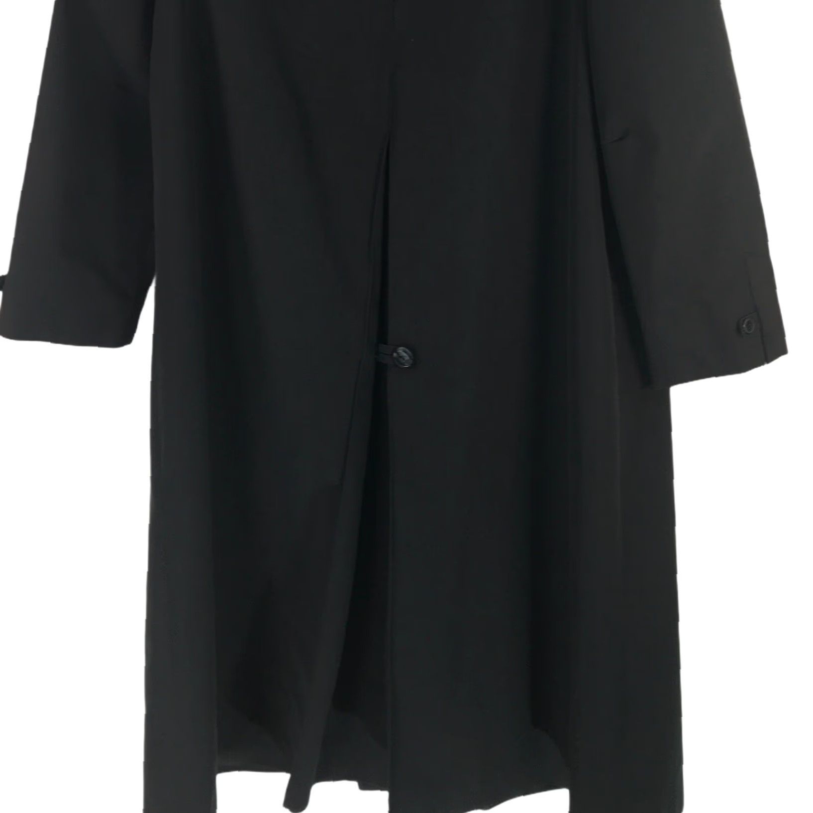 FUZZI Uzzi Women's Trench Coat Solid Black Lightweight Long Size 14 with Pockets Size XL / US 12-14 / IT 48-50 - 5 Thumbnail