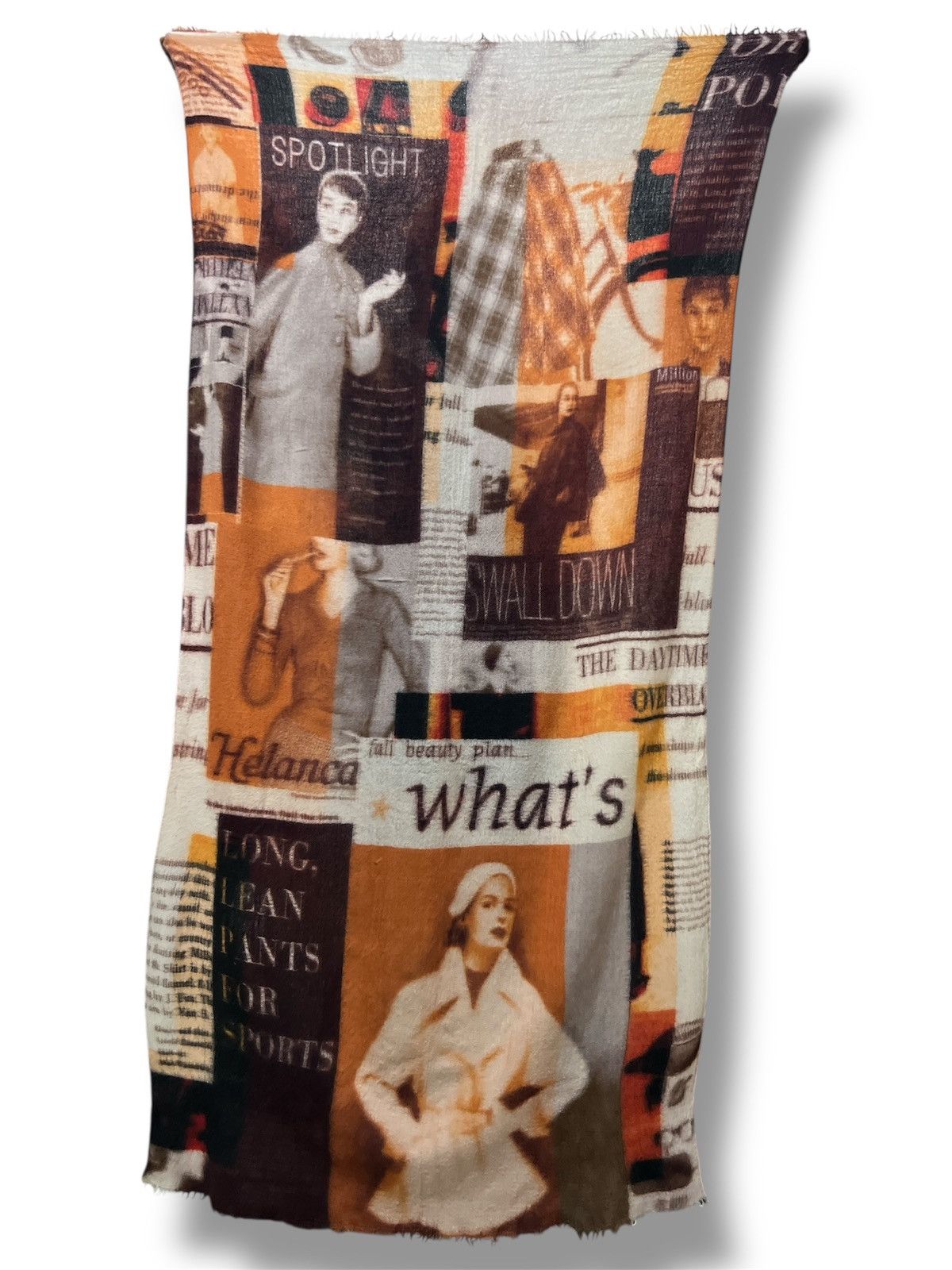 Japanese Brand 23KU Editorial Collage Graphic Scarf JPG Inspired Aesthetic Size ONE SIZE - 1 Thumbnail
