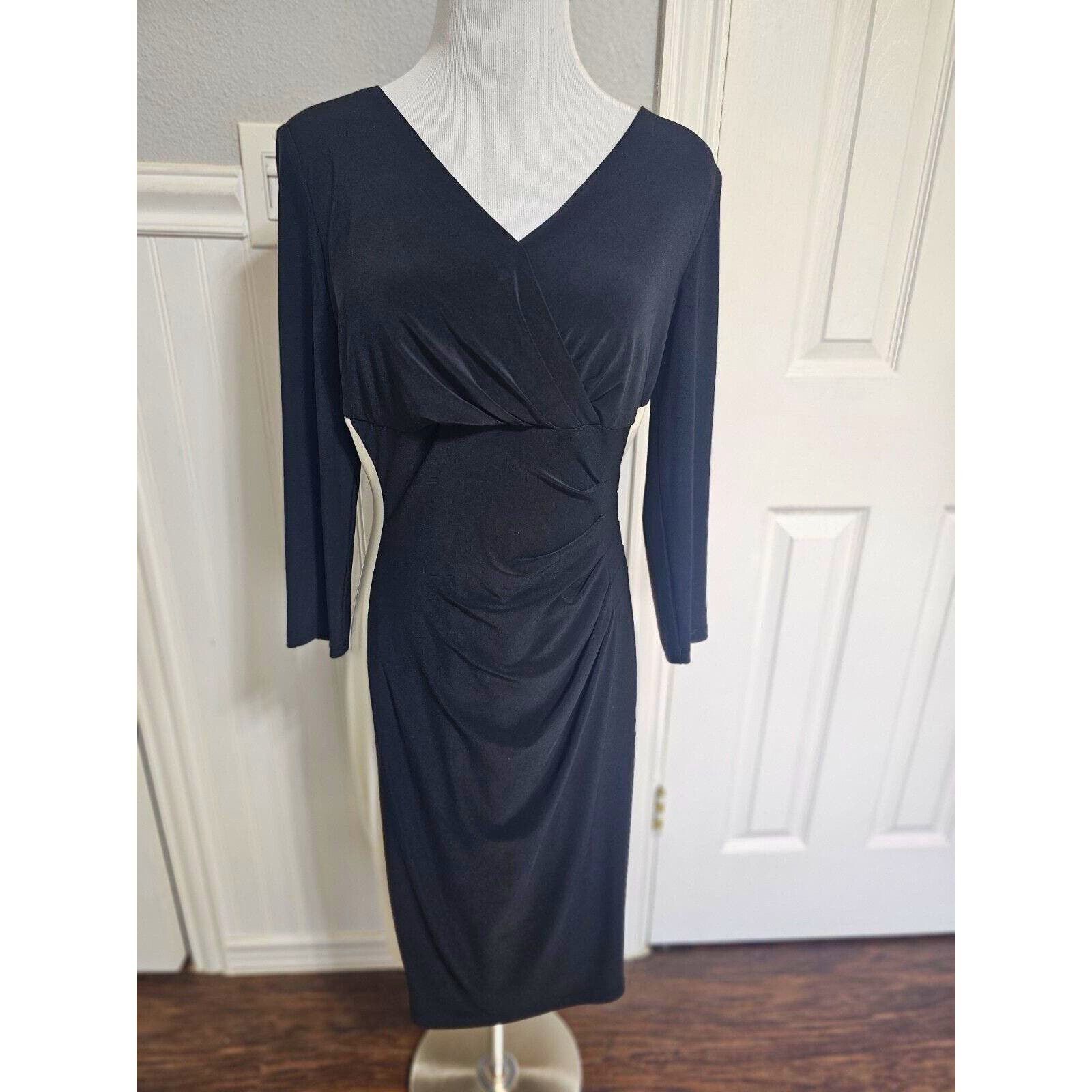Lauren Ralph Lauren Lauren Ralph Lauren Black/ Cream Bodycon Dress Size 8 Size M / US 6-8 / IT 42-44 - 1 Thumbnail