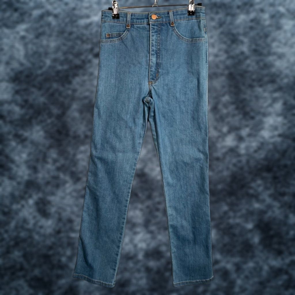 Denime Judi Rosen New York Womens Size 27 High-Waisted Straight-Leg Blue Denim Jeans Size 27" / US 4 / IT 40 - 1 Thumbnail