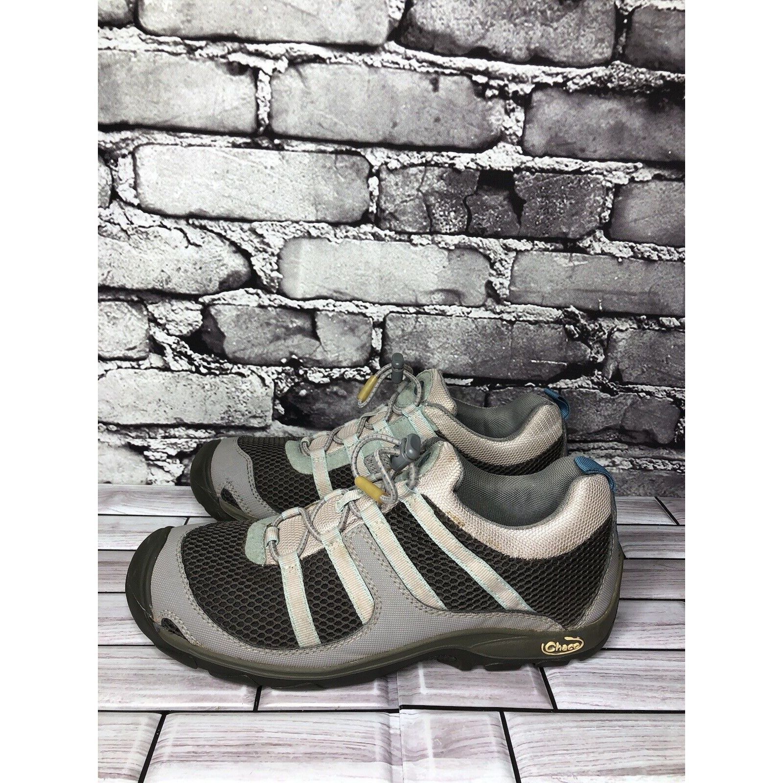 Chaco Chaco Suntrail Mist Gray Mesh Blue Casual Trail Hiking Shoes Size US 7.5 / IT 37.5 - 1 Thumbnail