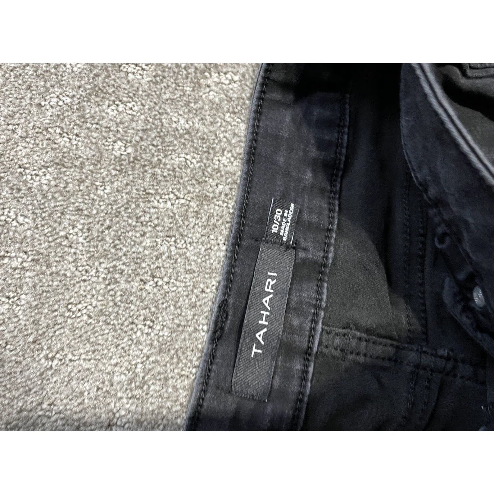 Vintage Tahari Skinny Jeans Womens Size 10 Mid Rise Black Dark Wash Denim Size 32" / US 10 / IT 46 - 6 Thumbnail
