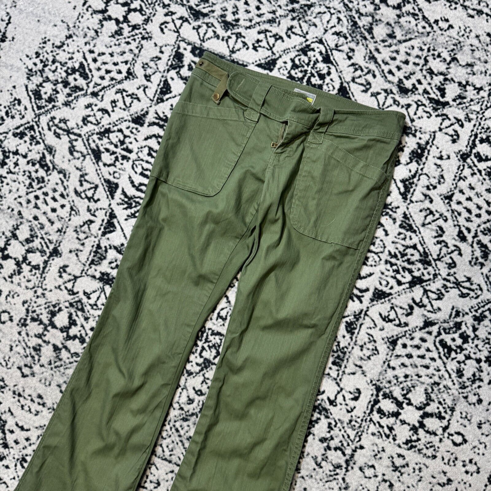 Vintage Vintage Unisex Khaki Green Cotton Cargo Pants Size M Size US 32 / EU 48 - 2 Thumbnail