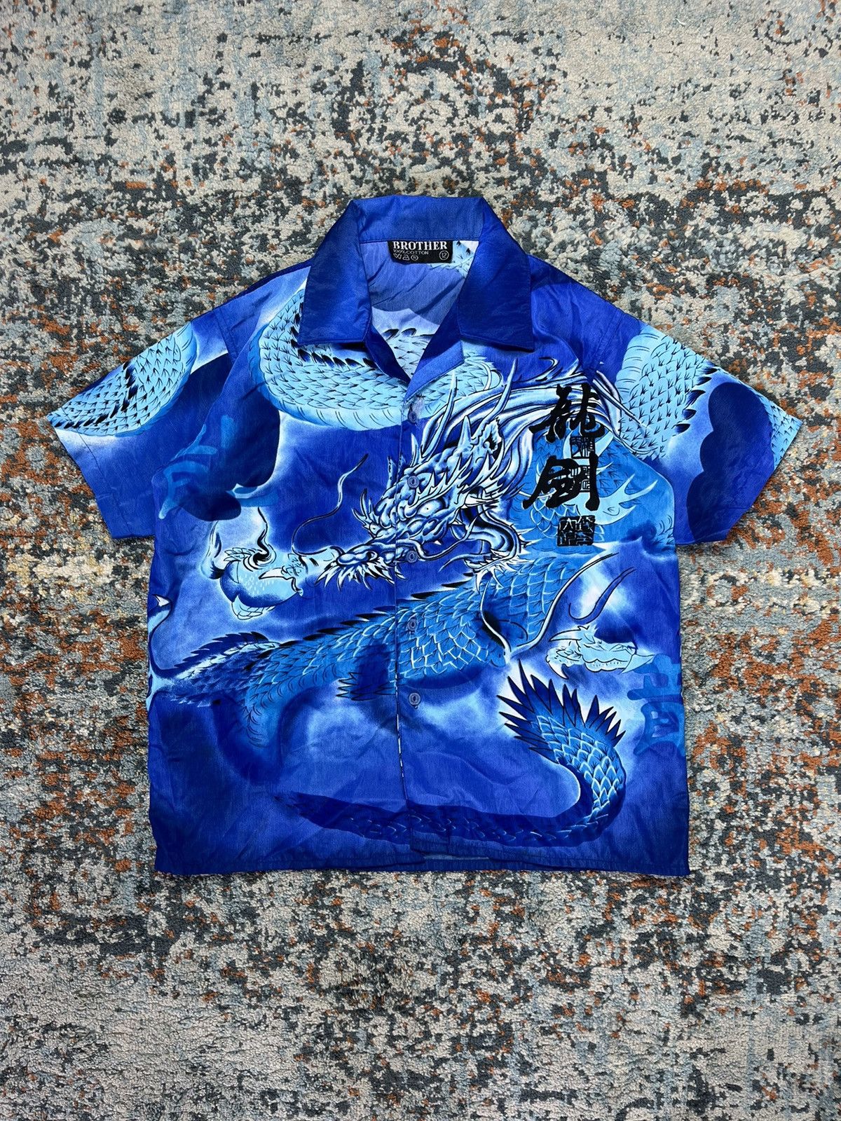 Vintage Vintage 90s Crazy Oriental dragon all over print shirt Size US XS / EU 42 / 0 - 1 Thumbnail
