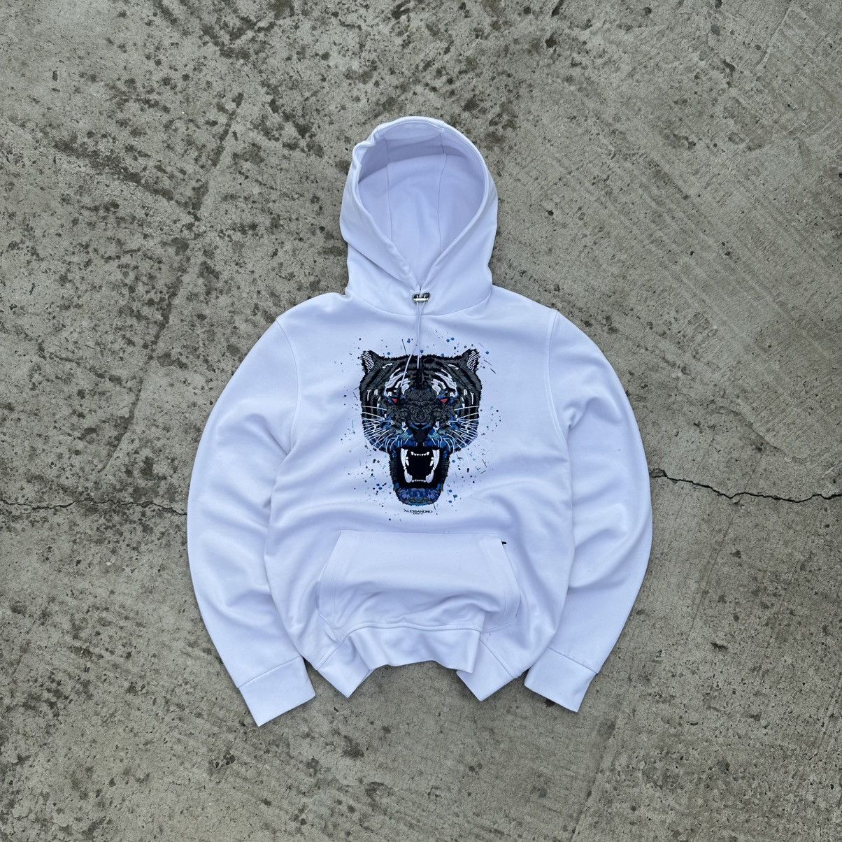 Luxury Alessandro Zavetti Hoodie Big Logo Size L Old Money