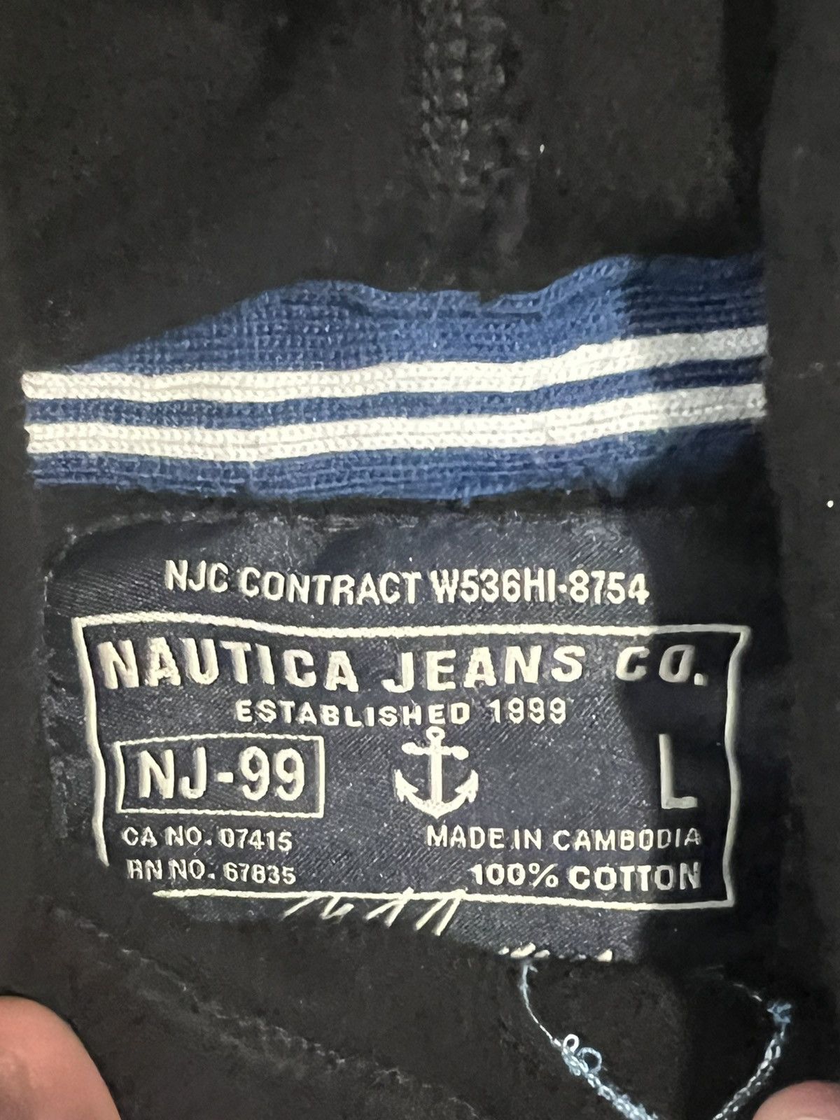 Nautica 2000s nautica hoodie with a american flag patch Size US L / EU 52-54 / 3 - 4 Thumbnail