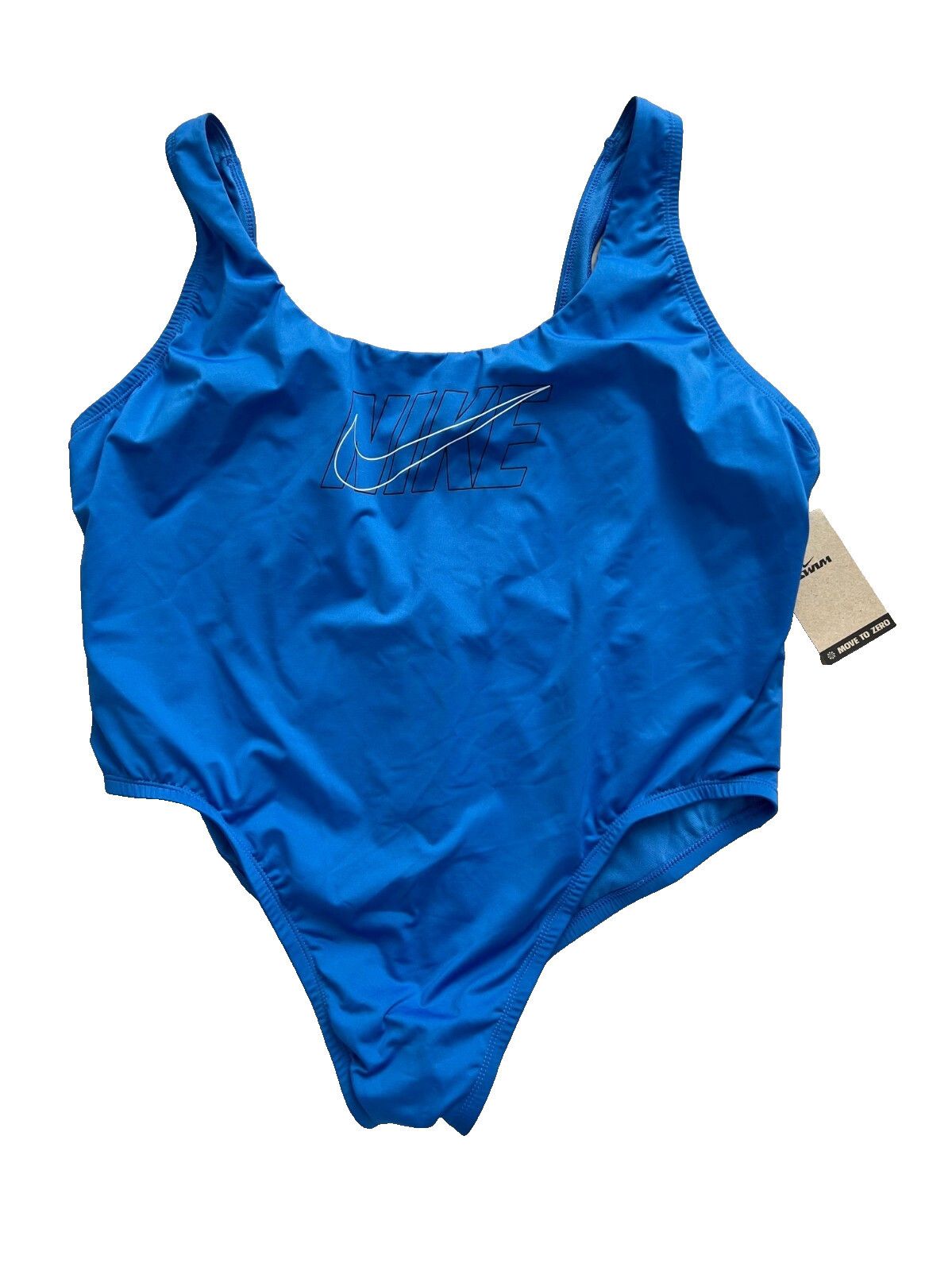 Nike Nike NESSC370 Logo U-Back Swimsuit Pacific Blue ( 3X ) Size 24" / US 00 / IT 34 - 2 Thumbnail