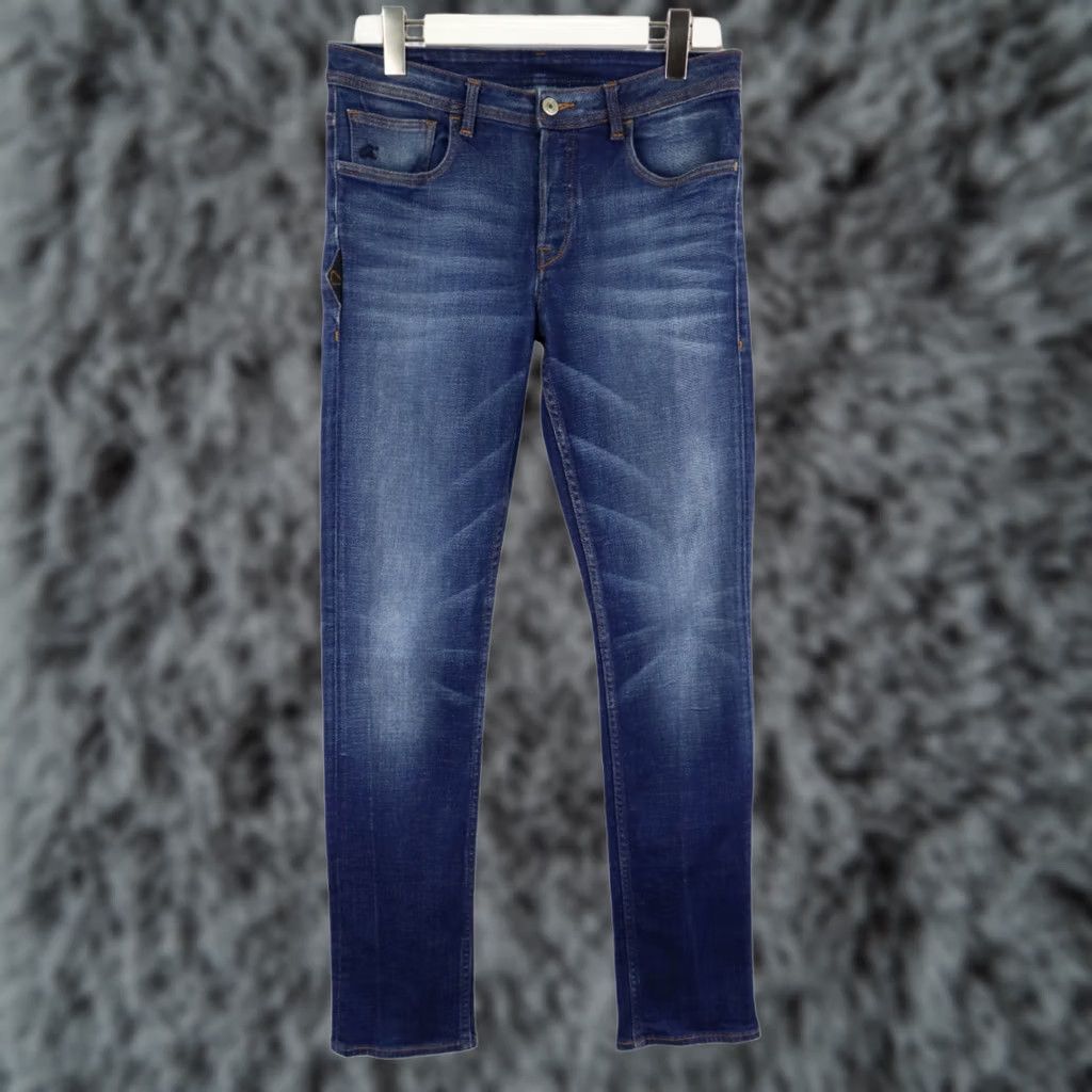 Vintage CHASIN Ego Mils Jeans Men's W32/L32 Blue Whiskers Faded Slim Fit Stretched Size US 32 / EU 48 - 1 Thumbnail