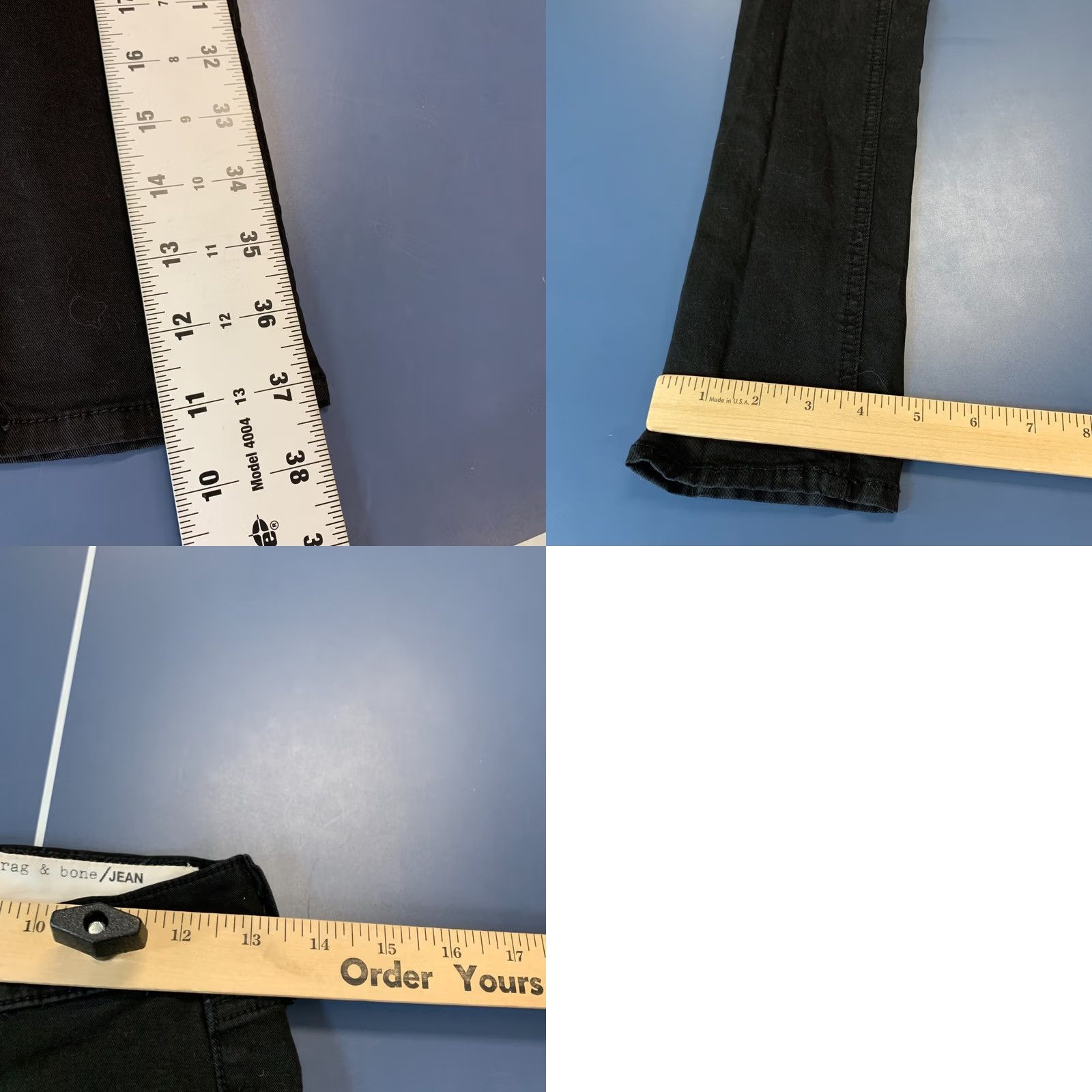 Rag & Bone rag & bone Skinny Black Denim Jeans Womens 25X28 Casual Jeans Size 42" / US 20 - 10 Thumbnail