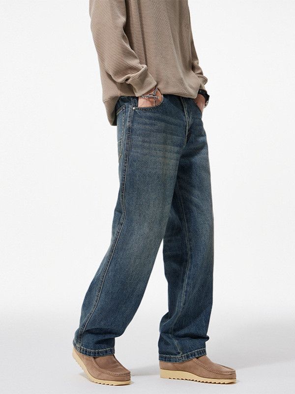Japanese Brand Men's American Retro Clean-Fit Straight-Leg Jeans Size US 32 / EU 48 - 3 Thumbnail