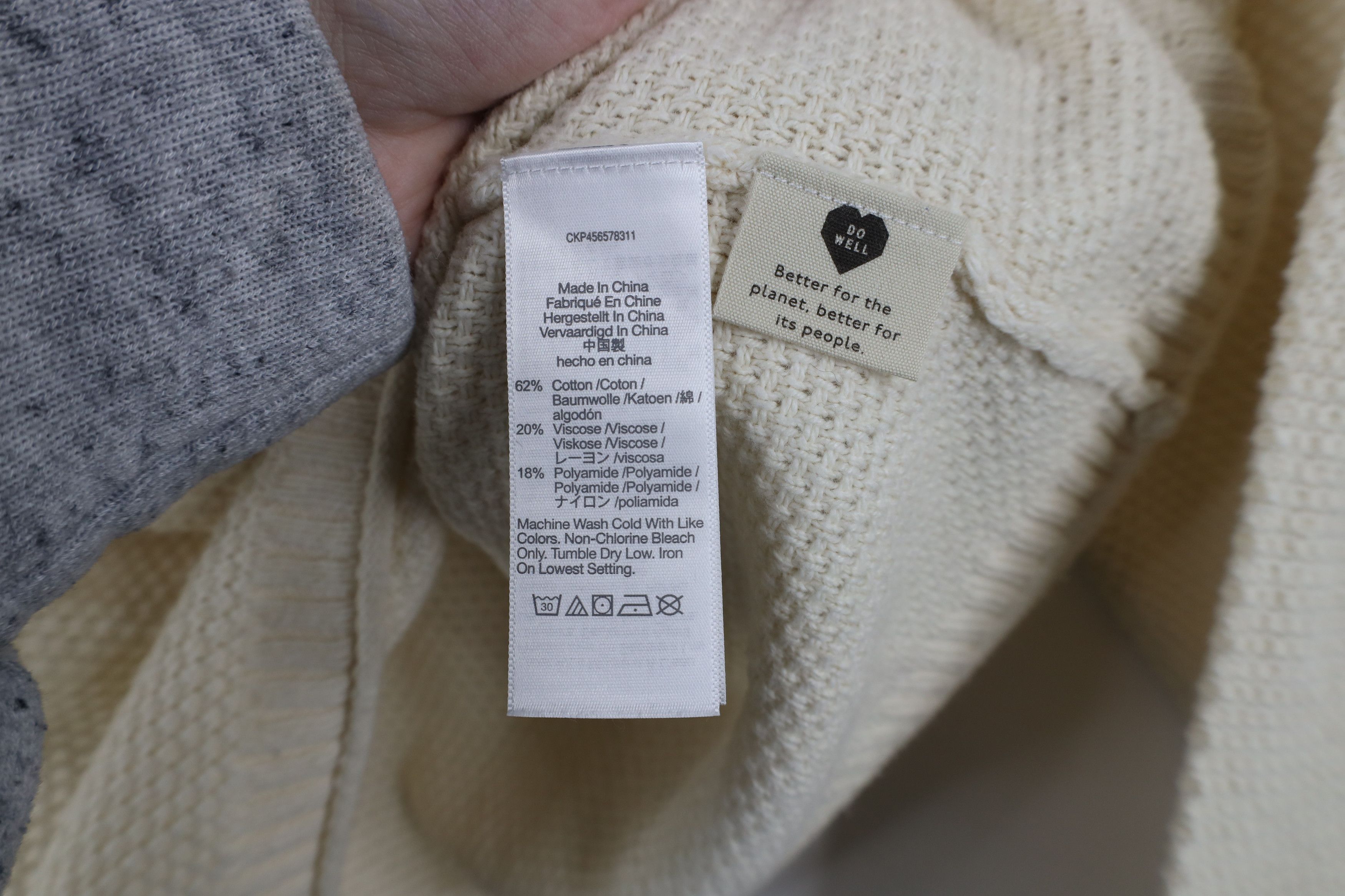 Madewell × Vintage Madewell Thermal Waffle Marled Knit Pullover Sweater Beige Size M / US 6-8 / IT 42-44 - 6 Thumbnail