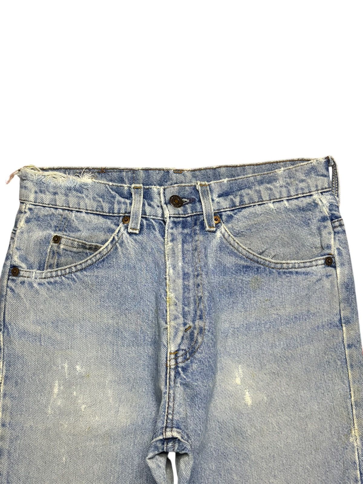Levi's Vintage 70s Levis Orange Tab Distress Flared Jeans Button 4 Size US 28 / EU 44 - 5 Thumbnail