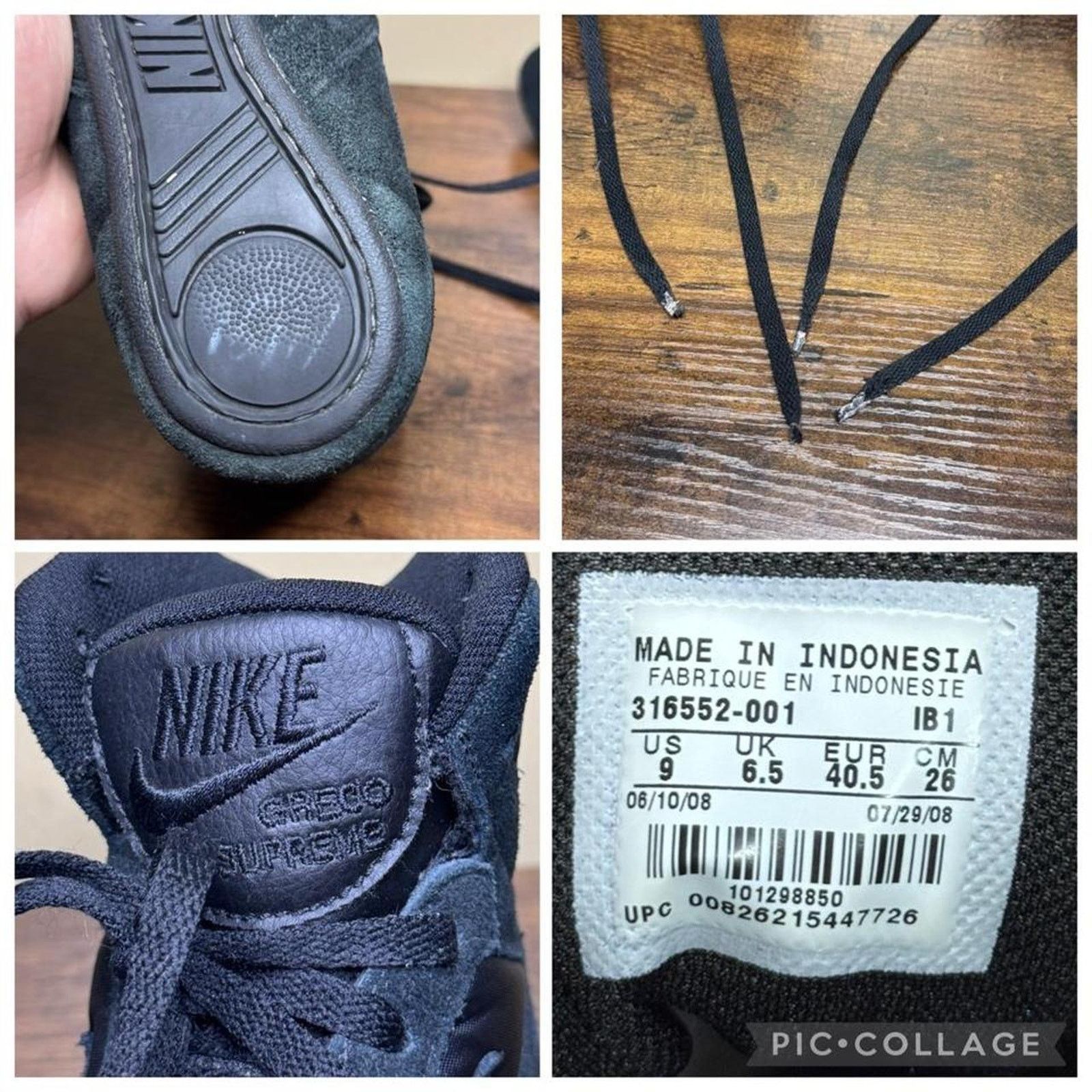 Nike Nike Greco Supreme Black leather suede 316552-001 Size US 5.5 / EU 38 - 8 Thumbnail