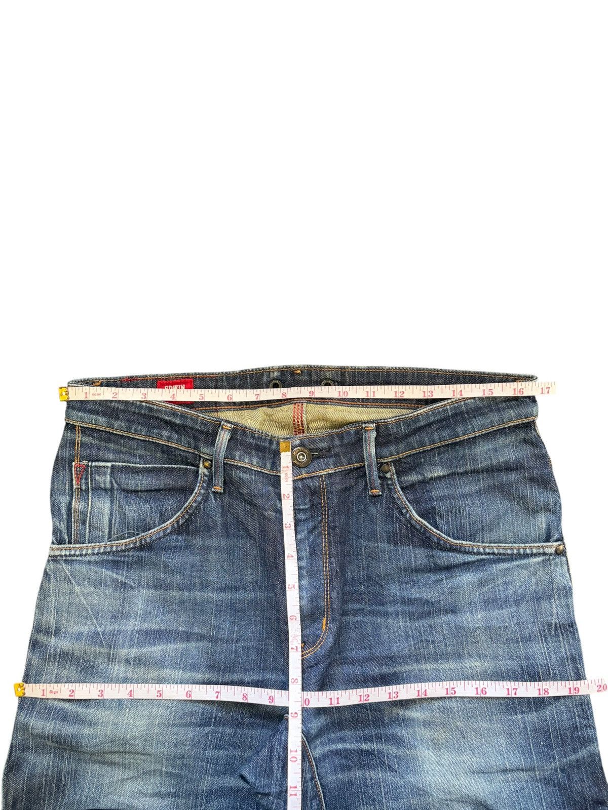 Edwin Vintage Edwin Blue Trip Faded Wash Distressed Jeans Size US 33 - 6 Thumbnail