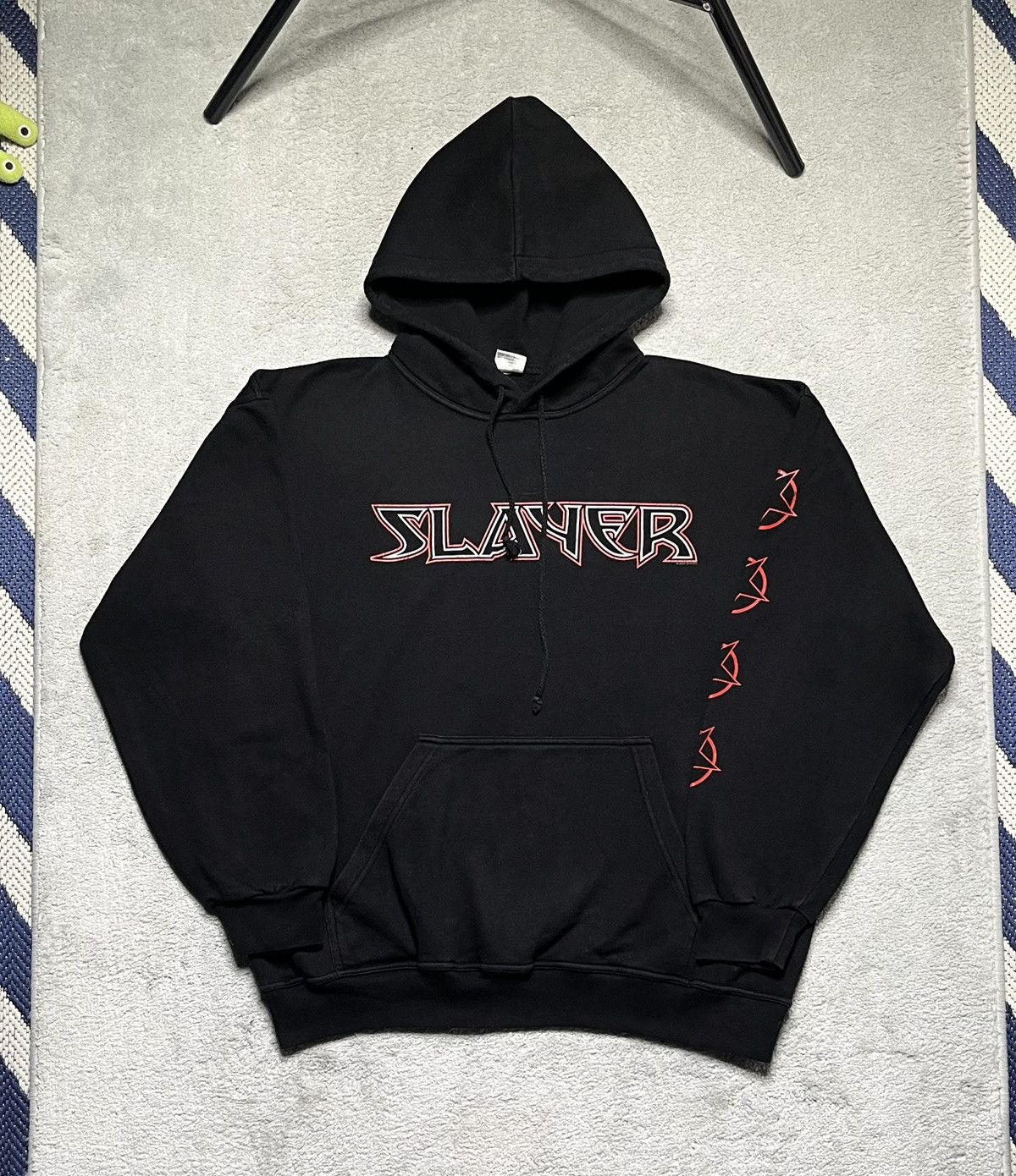 Band Tees Vintage Black Sweatshirt Hoodie Band Merch Print Slayer 2001 Size US XL / EU 56 / 4 - 1 Thumbnail