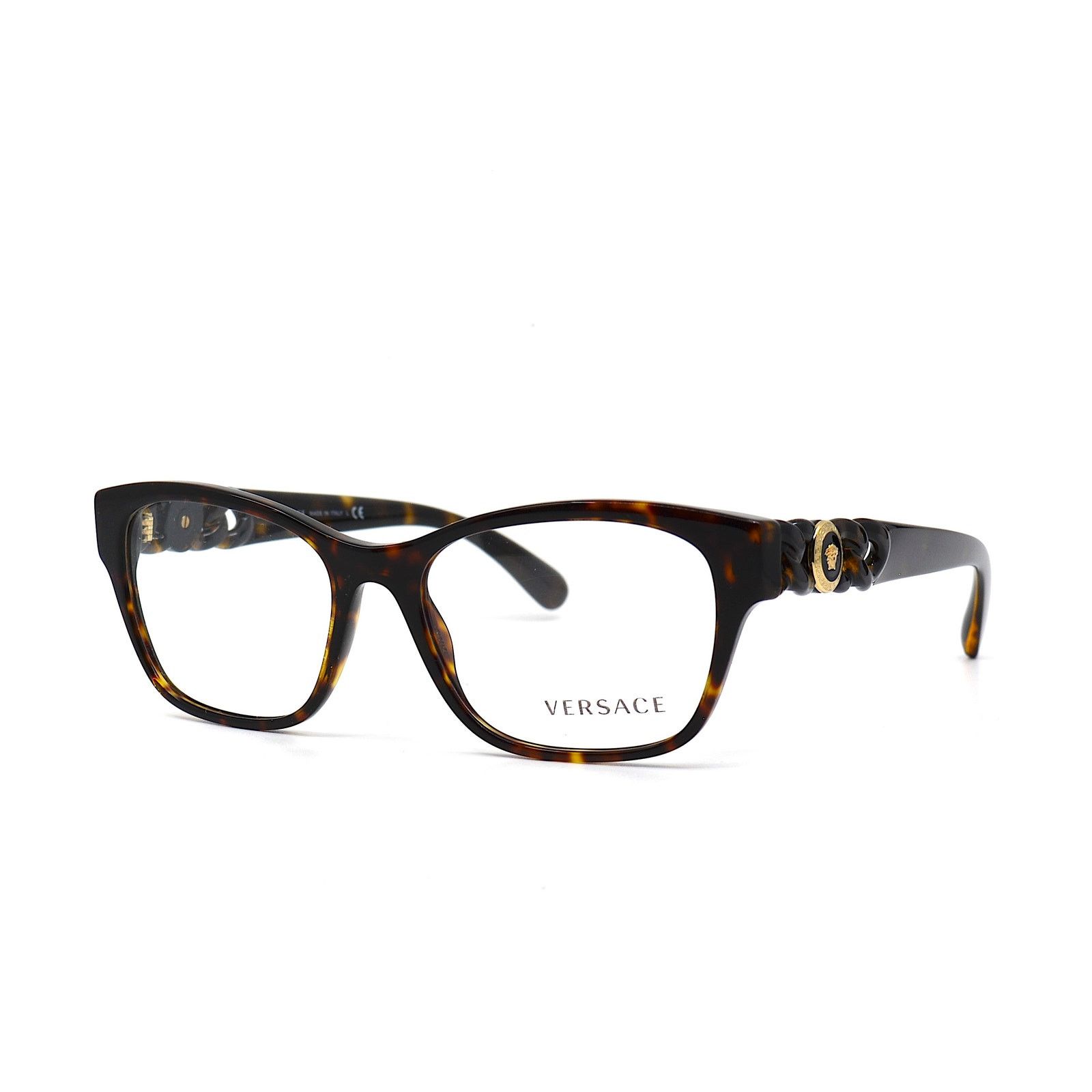 Versace NEW VERSACE VE3306 108 HAVANA AUTHENTIC EYEGLASSES FRAME Size ONE SIZE - 4 Thumbnail
