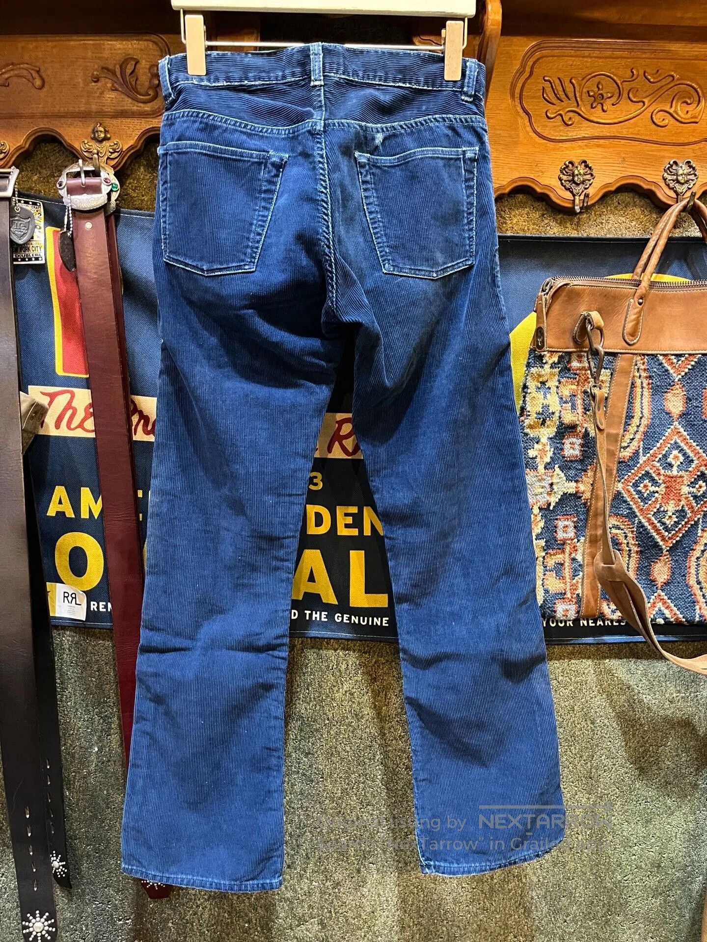 RRL Ralph Lauren RRL Blue Dyed Corduroy Pants. Size US 28 / EU 44 - 2 Thumbnail