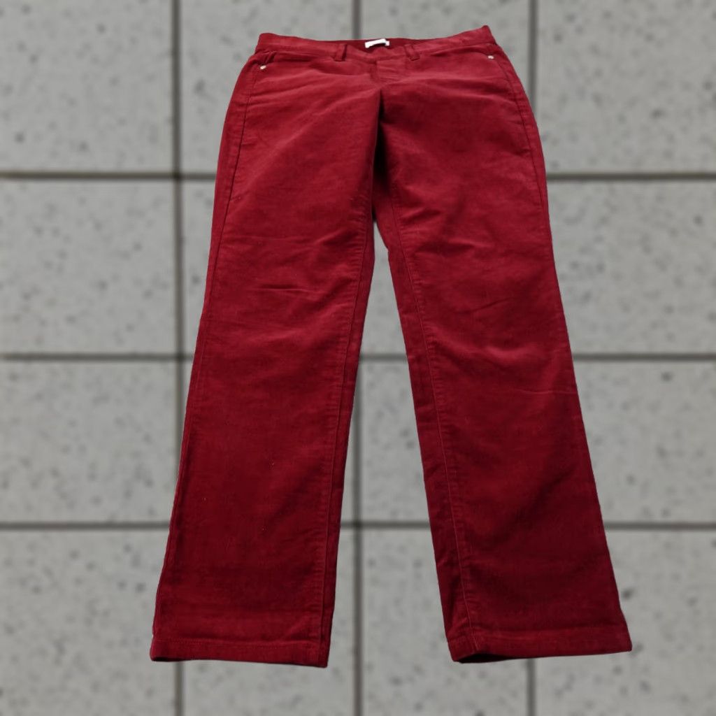 J. Jill J Jill Pants Womens PS Red Corduroy Straight Stretch Mid Rise Cord Trouser Jeans Size 28" / US 6 / IT 42 - 1 Thumbnail