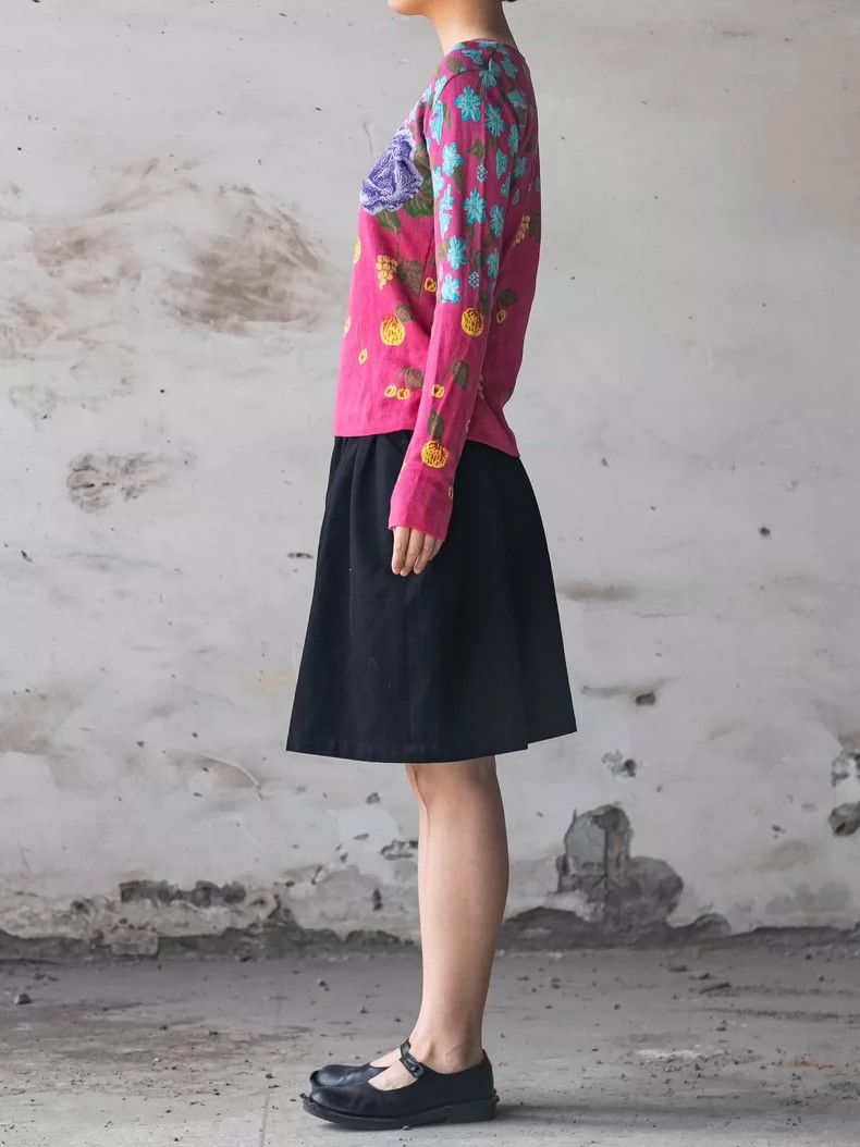 Kenzo KENZO Light pink floral knit sweater Size M / US 6-8 / IT 42-44 - 3 Thumbnail