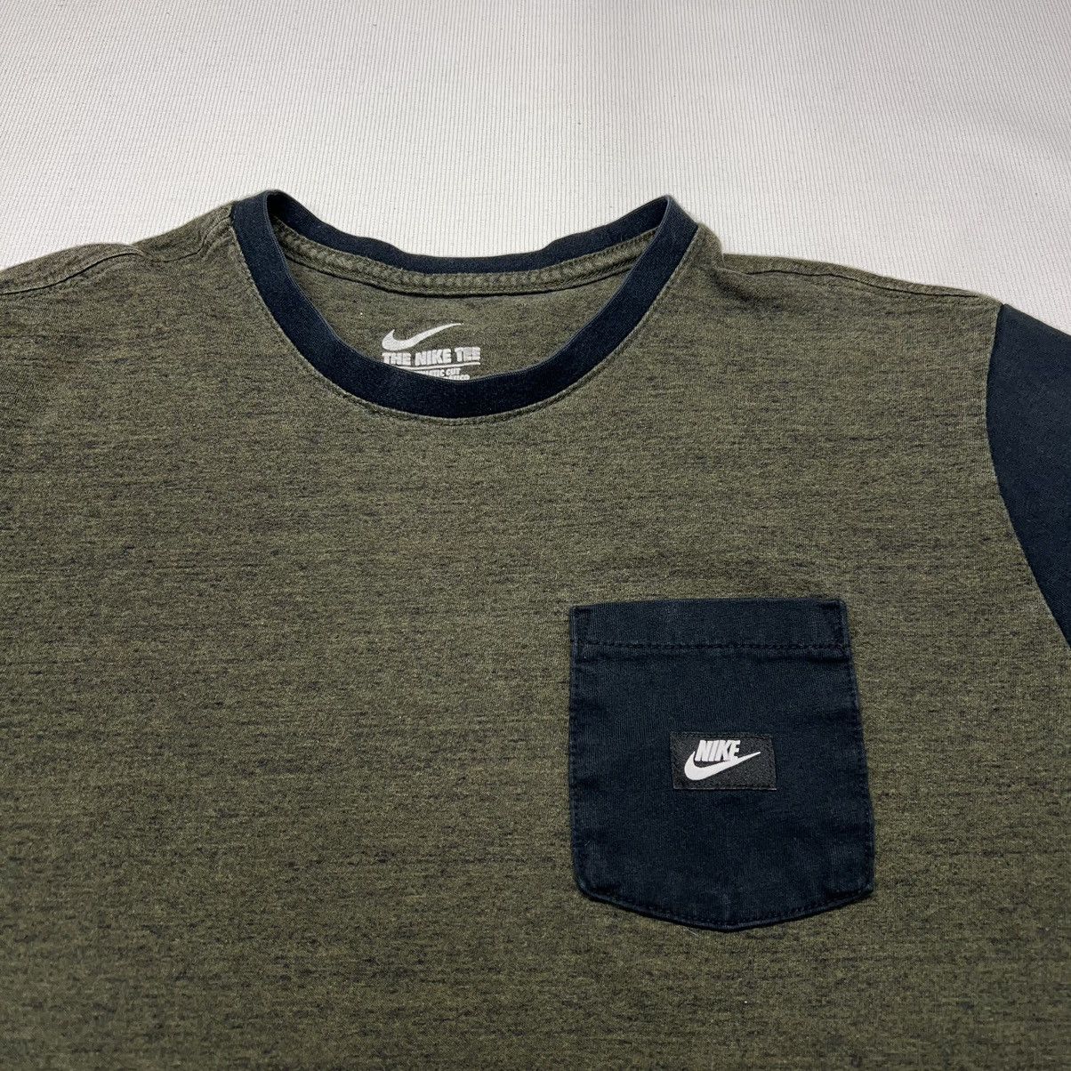 Nike Nike Tee Shirt Heather Green Pocket Logo Box Sportswear Y2K Size US L / EU 52-54 / 3 - 2 Thumbnail