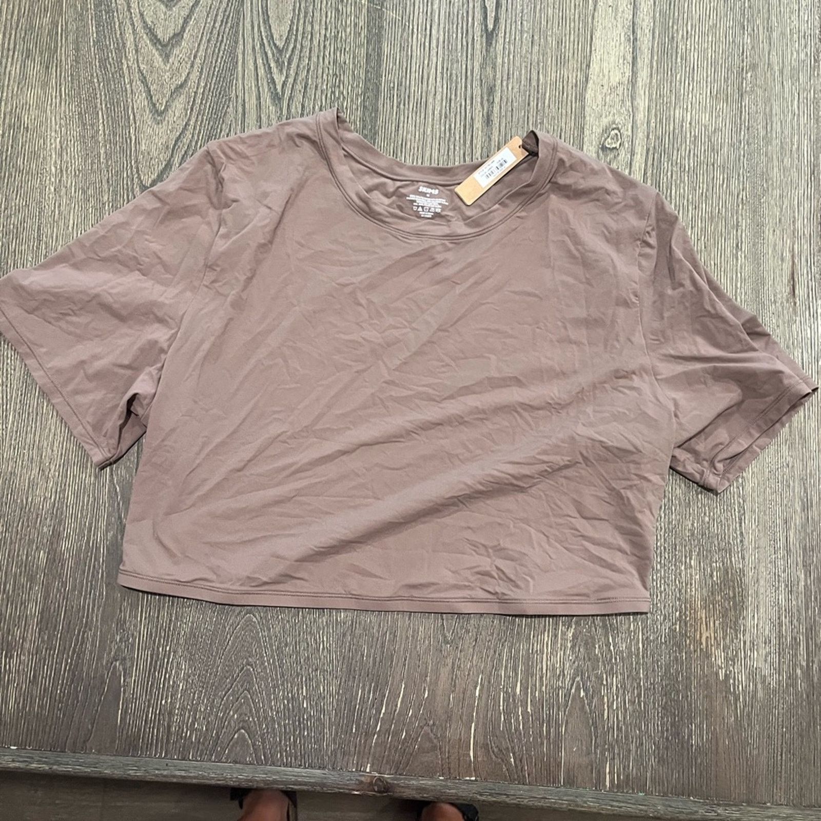 SKIMS NWT Skims Fits Everybody Super Cropped T-Shirt Umber 4X Size 4XL / US 24-26 - 1 Thumbnail