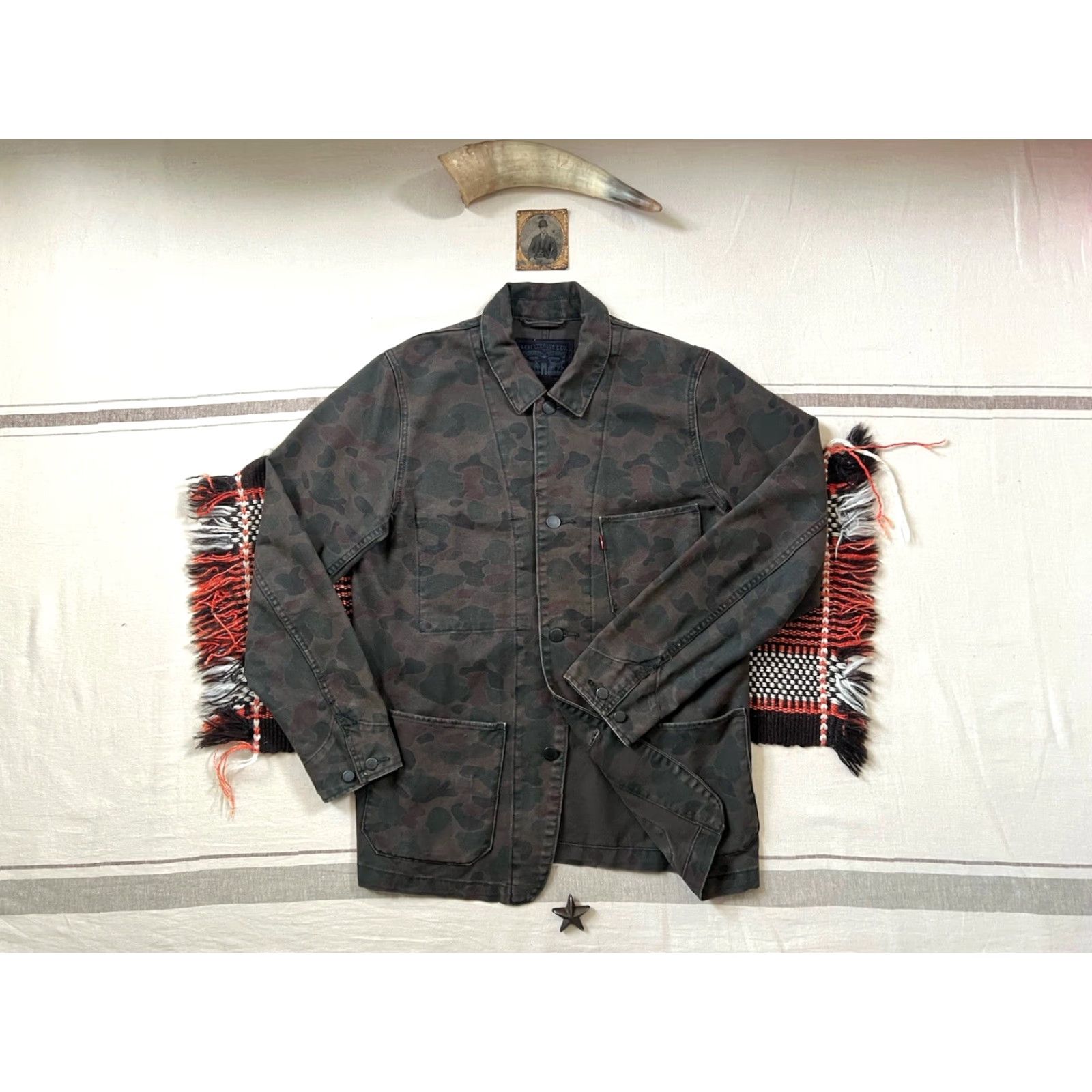 Levi's Levi's Engineer Chore Jacket M Camouflage Khaki Vintage 2017 Casual Workwear Mens Regular Jacket Size US M / EU 48-50 / 2 - 2 Thumbnail