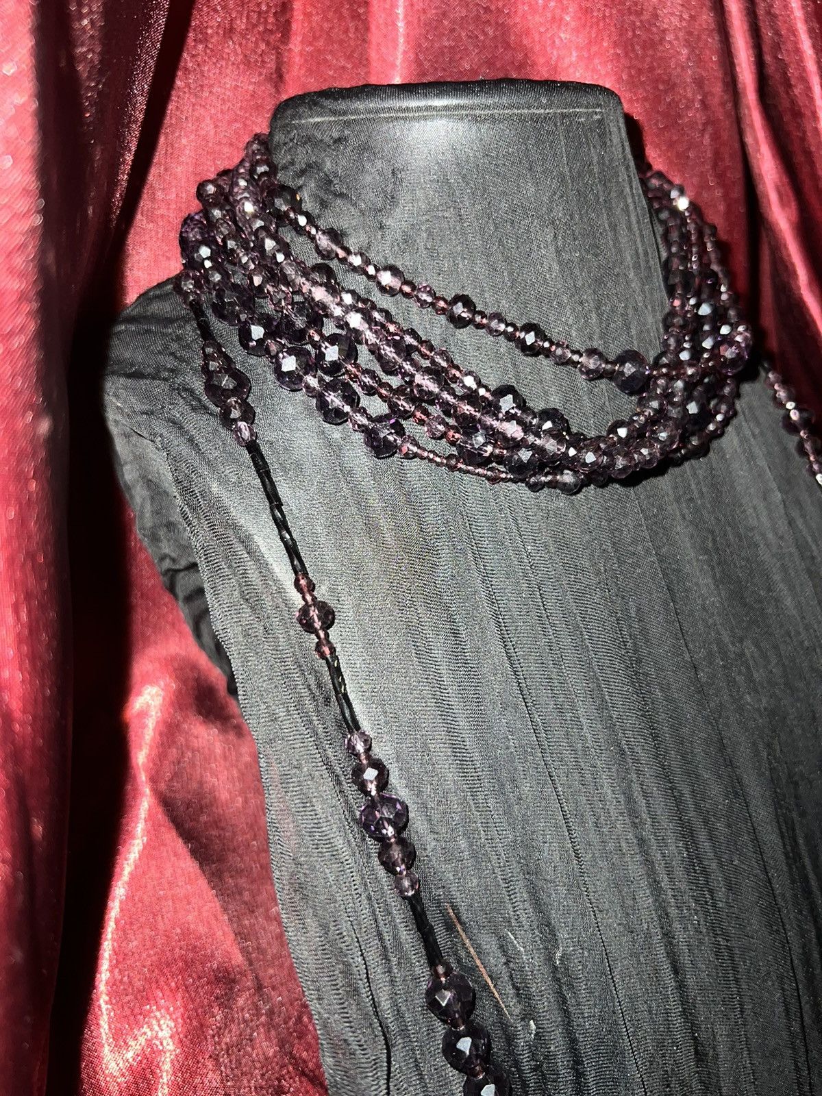 Anna Sui Purple crystal layered choker with feather 🪶🔮 Size ONE SIZE - 13 Thumbnail