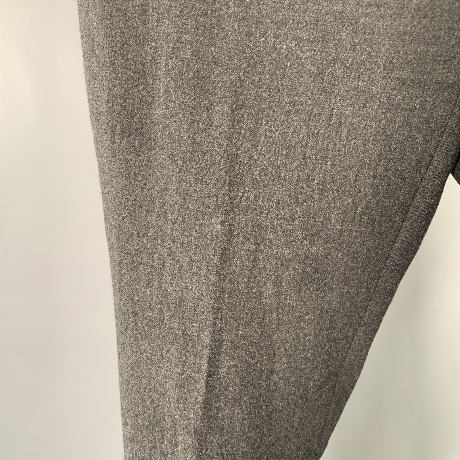 John Varvatos Size 32 Grey Heather Wool Flat Front Dress Pants Size US 32 / EU 48 - 3 Thumbnail