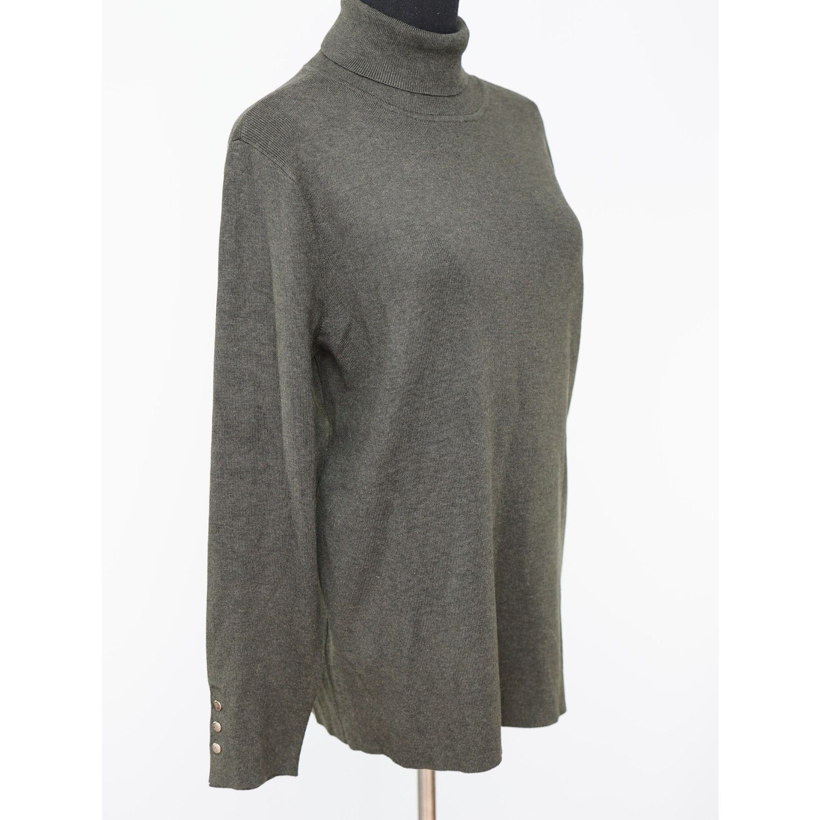 Chicos NWT CHICO'S Ecovero Long Sleeve Turtleneck Sweater Sz L $69 Size L / US 10 / IT 46 - 3 Thumbnail