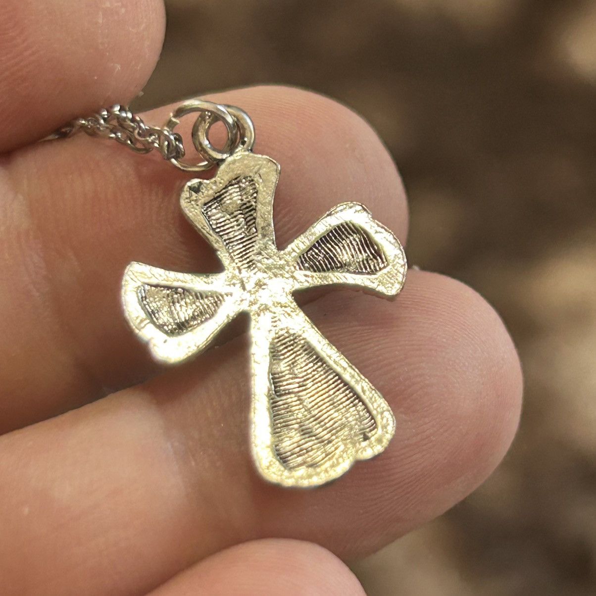 Handmade Handcrafted vintage heavy silver crystal cross necklace Size ONE SIZE - 6 Thumbnail