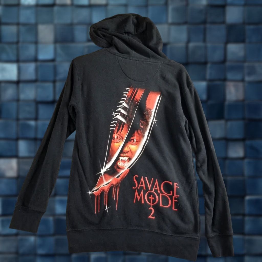 Etro VINTAGE 21 Savage Metro Boomin Hoodie Men Small Graphic Print Hip Hop Pullover Sz S Black Size US S / EU 44-46 / 1 - 1 Thumbnail