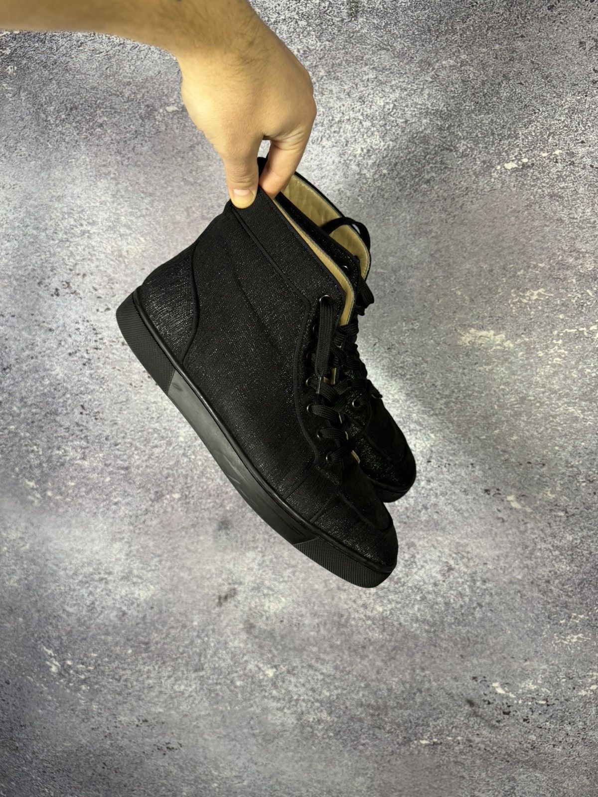 Christian Louboutin Christian Louboutin 43 1/2 sneaker sneakers high top black Size US 10.5 / EU 43-44 - 1 Thumbnail
