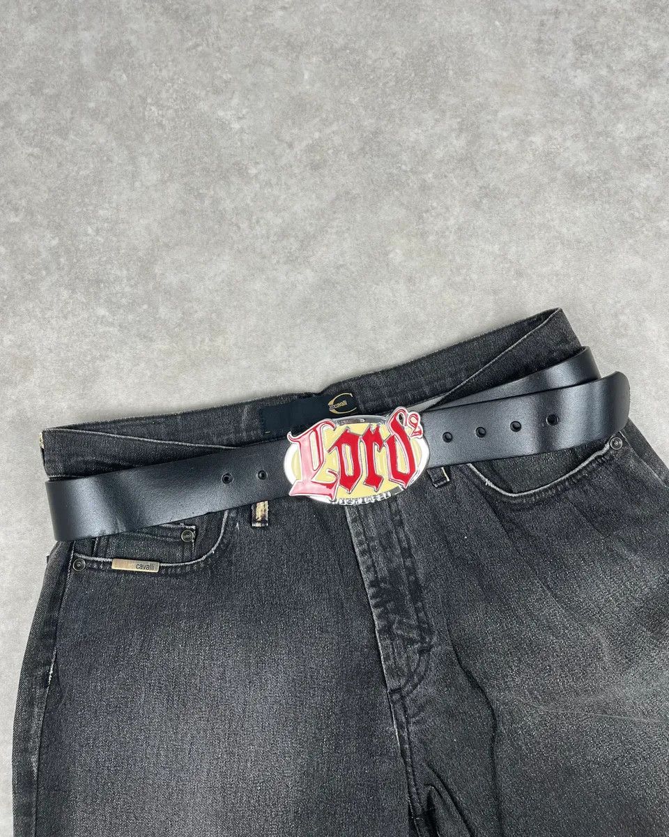 Dsquared2 Dsquared2 Lord Black Leather Cowboy Logo Belt Size ONE SIZE - 1 Thumbnail